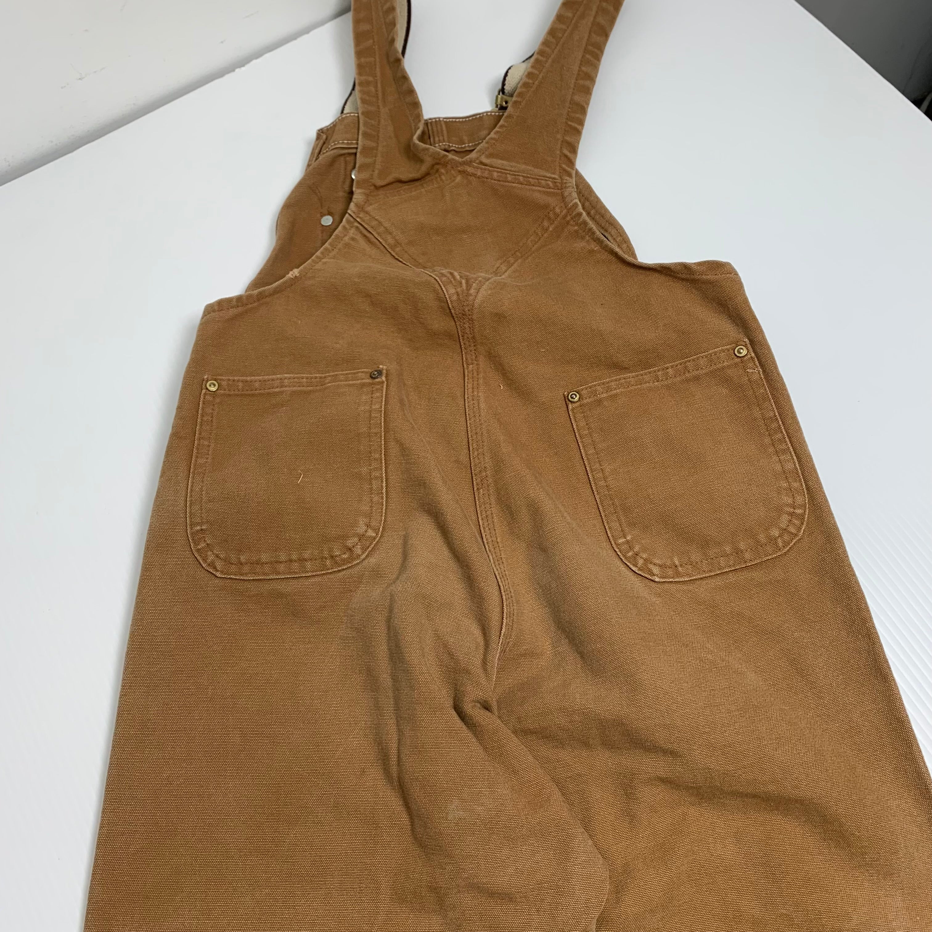 Vintage Faded Tan Carhartt Overalls 31x28.5