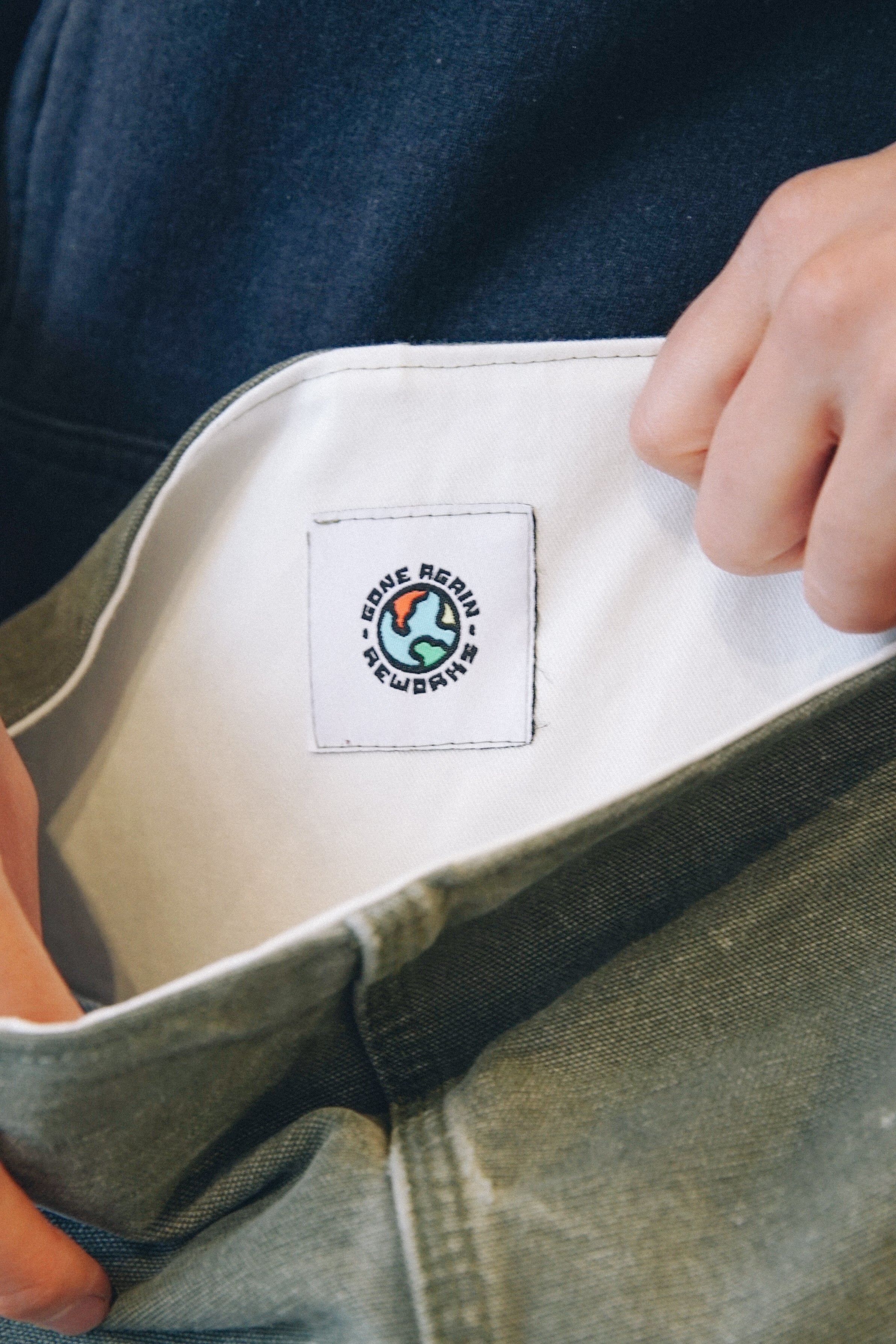 Rework Carhartt Denim Wide Side Bag