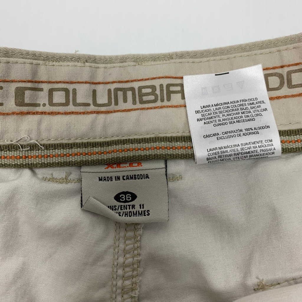 Beige Columbia Cargo Shorts 36