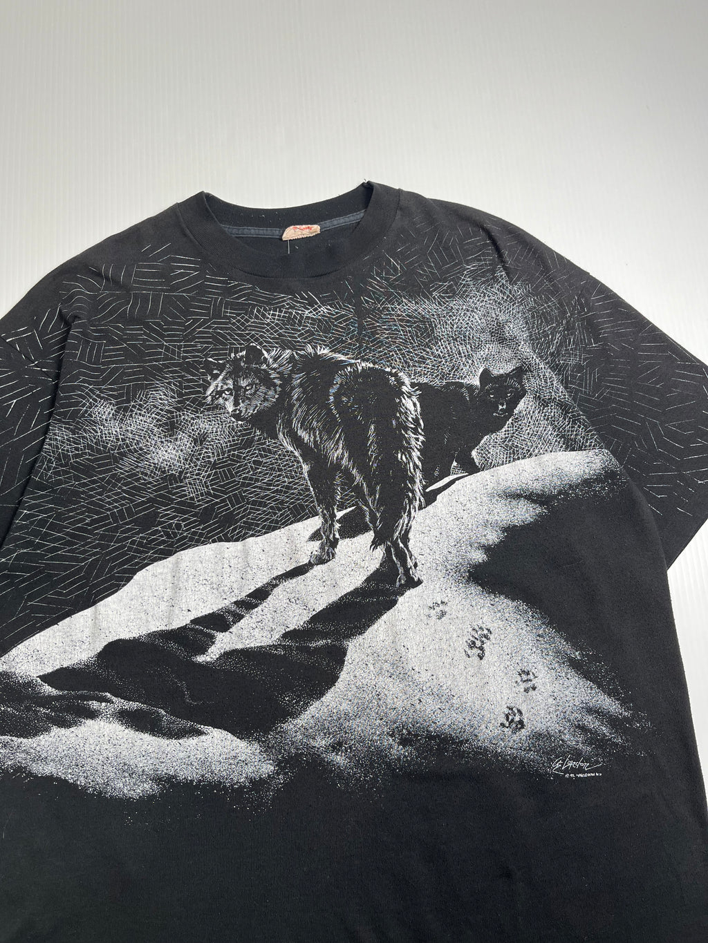 1992 Wolf Nature AOP Tee XL