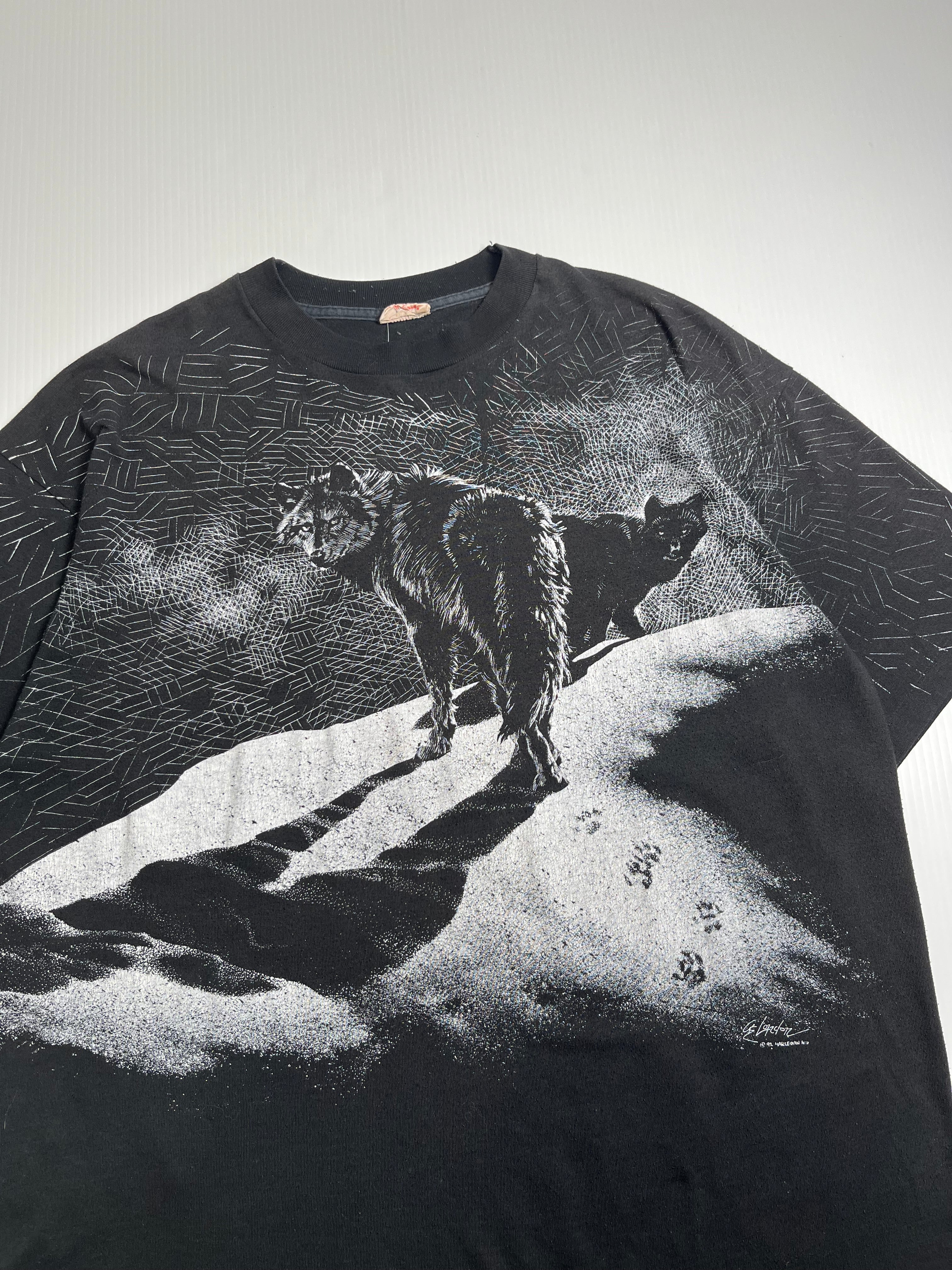 1992 Wolf Nature AOP Tee XL