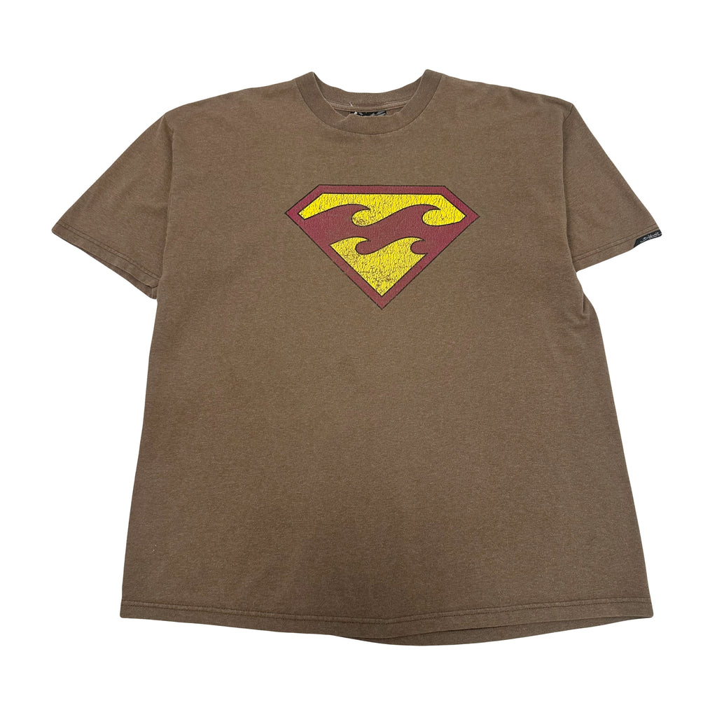 Vintage Billabong Surf Superman Graphic Tee L