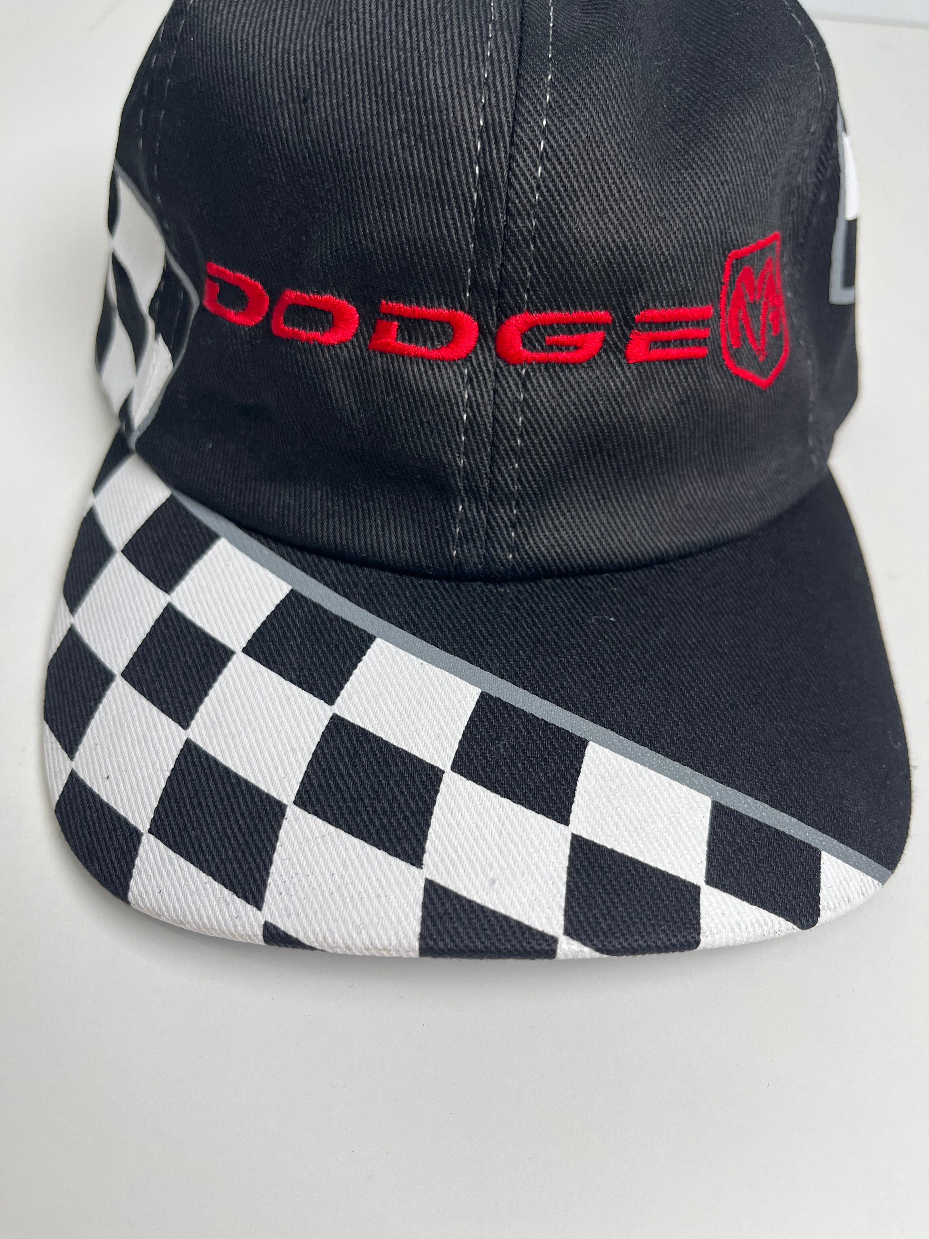Vintage Dodge Motorsports Checkered Strapback Hat