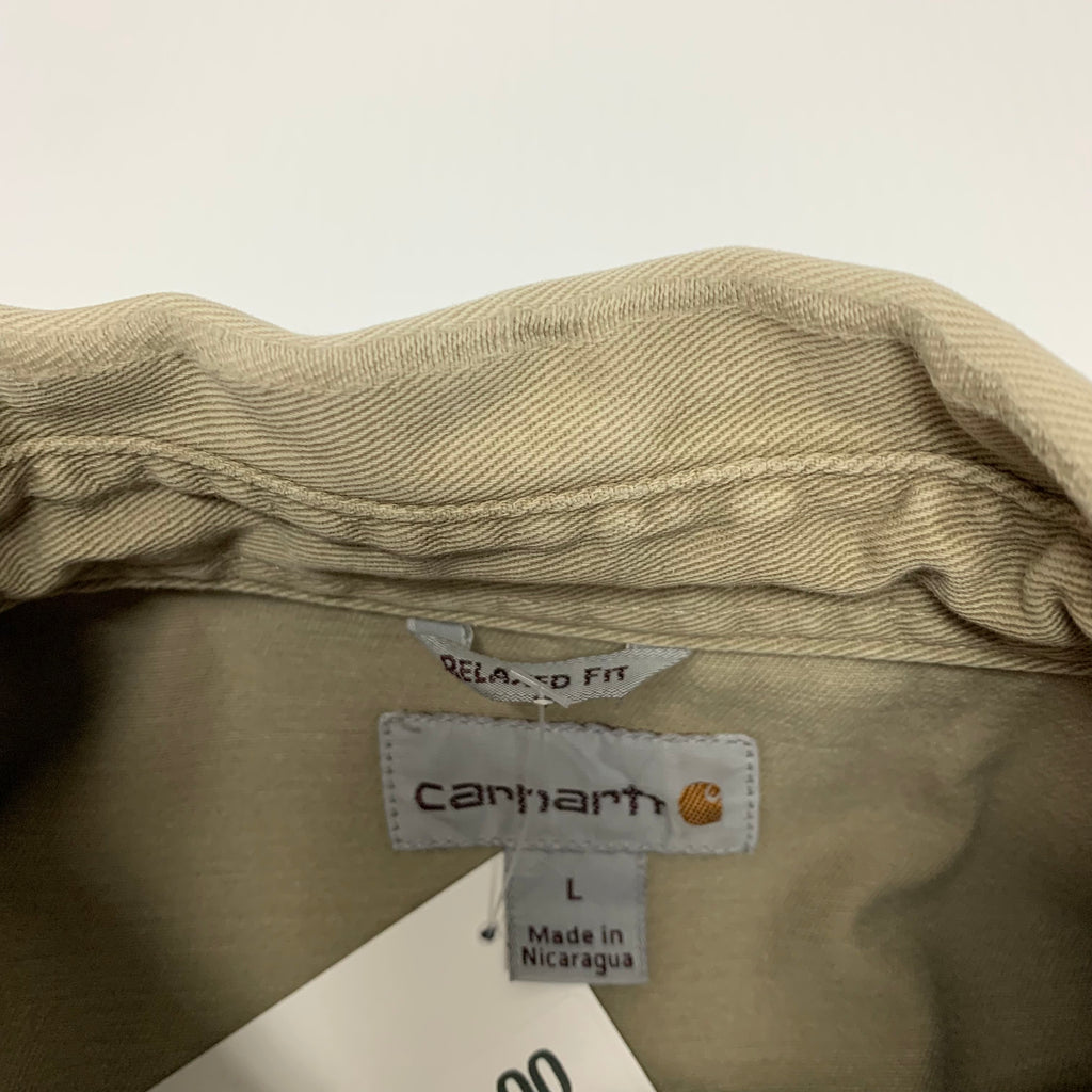 Carhartt Beige Denim Button Up L