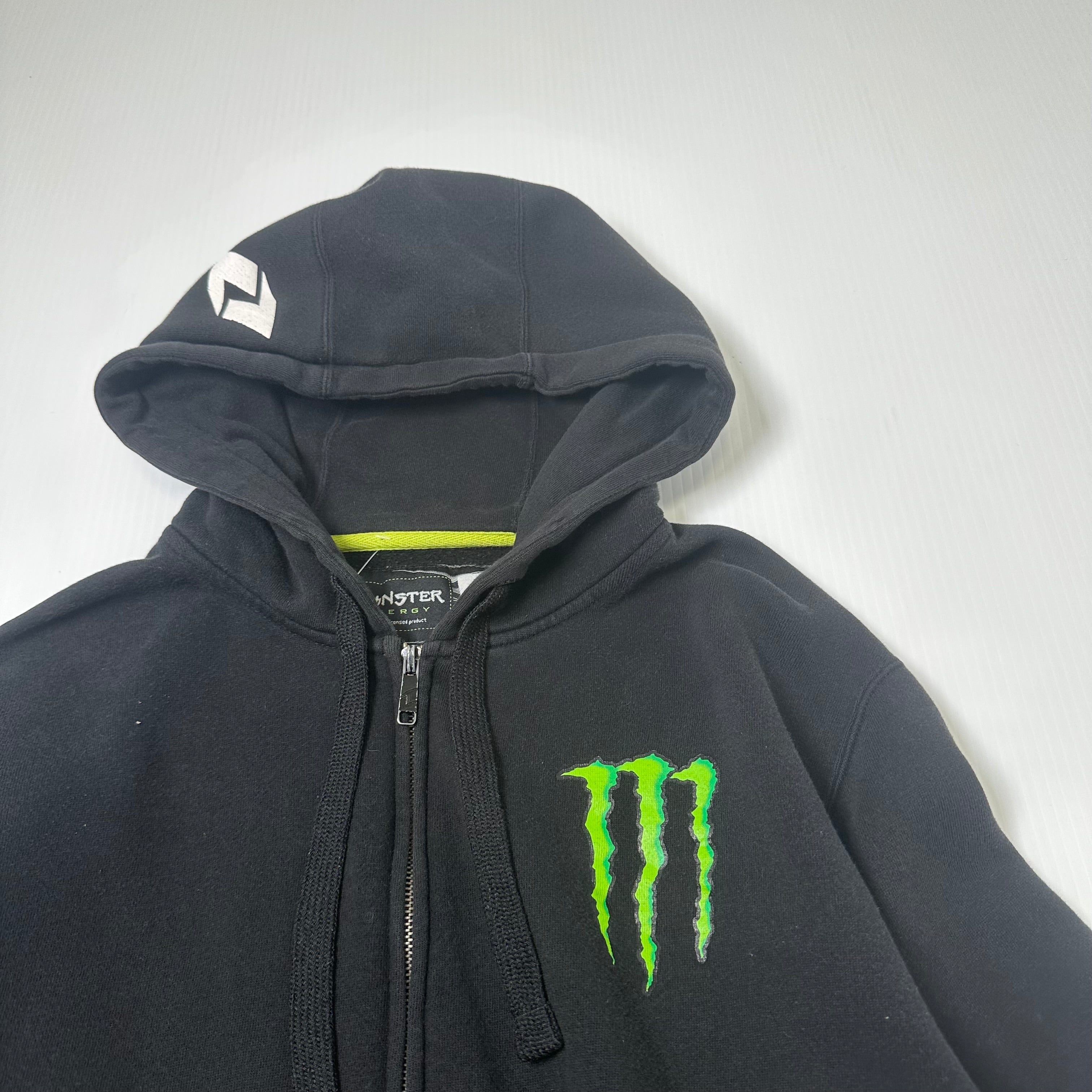 Y2K Monster Energy Zip Hoodie L