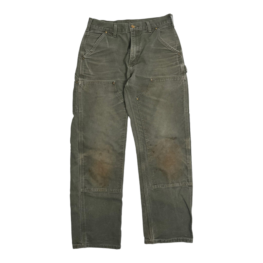 Distressed Carhartt Olive Double Knees 30