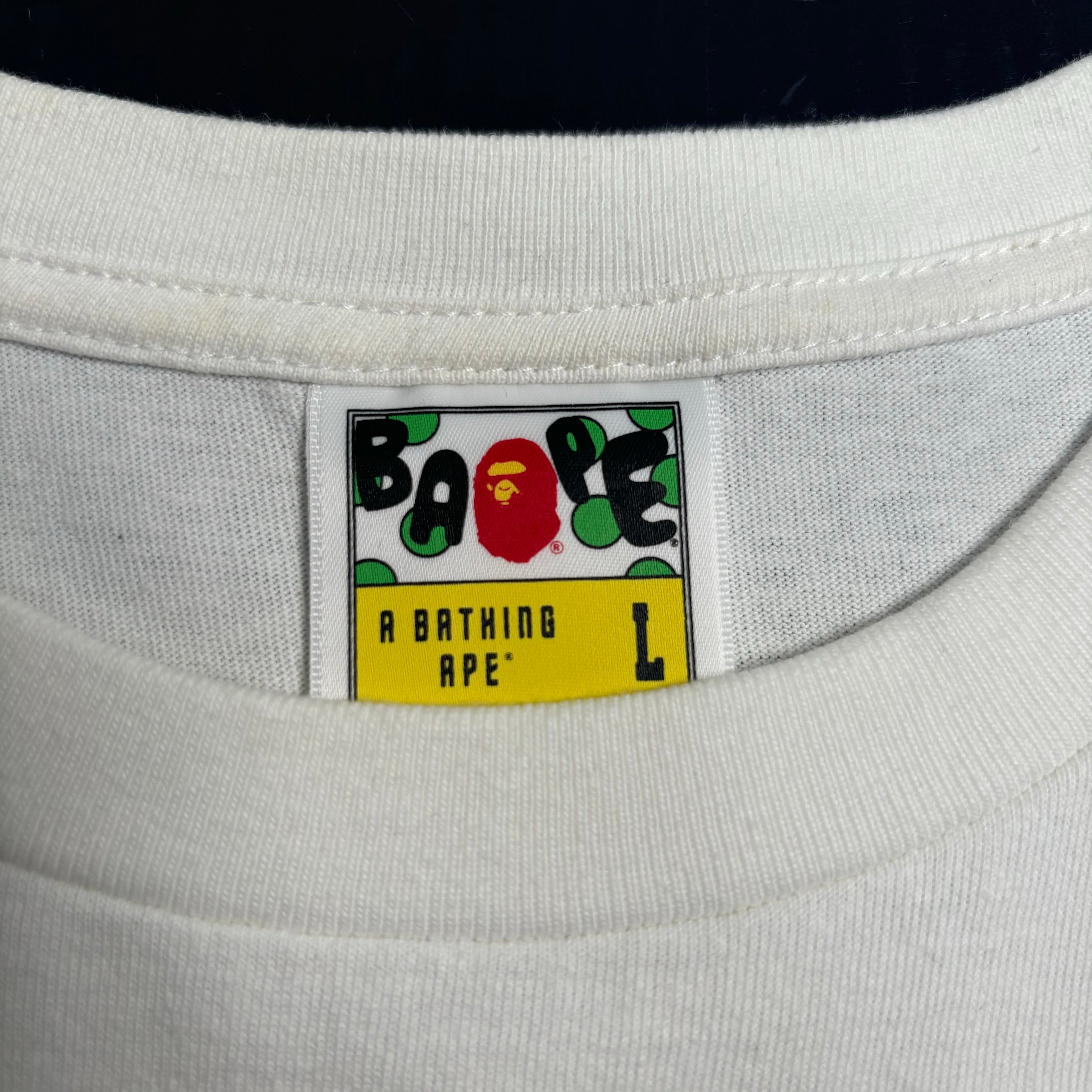 A Bathing Ape Shark Head Graphic Tee L