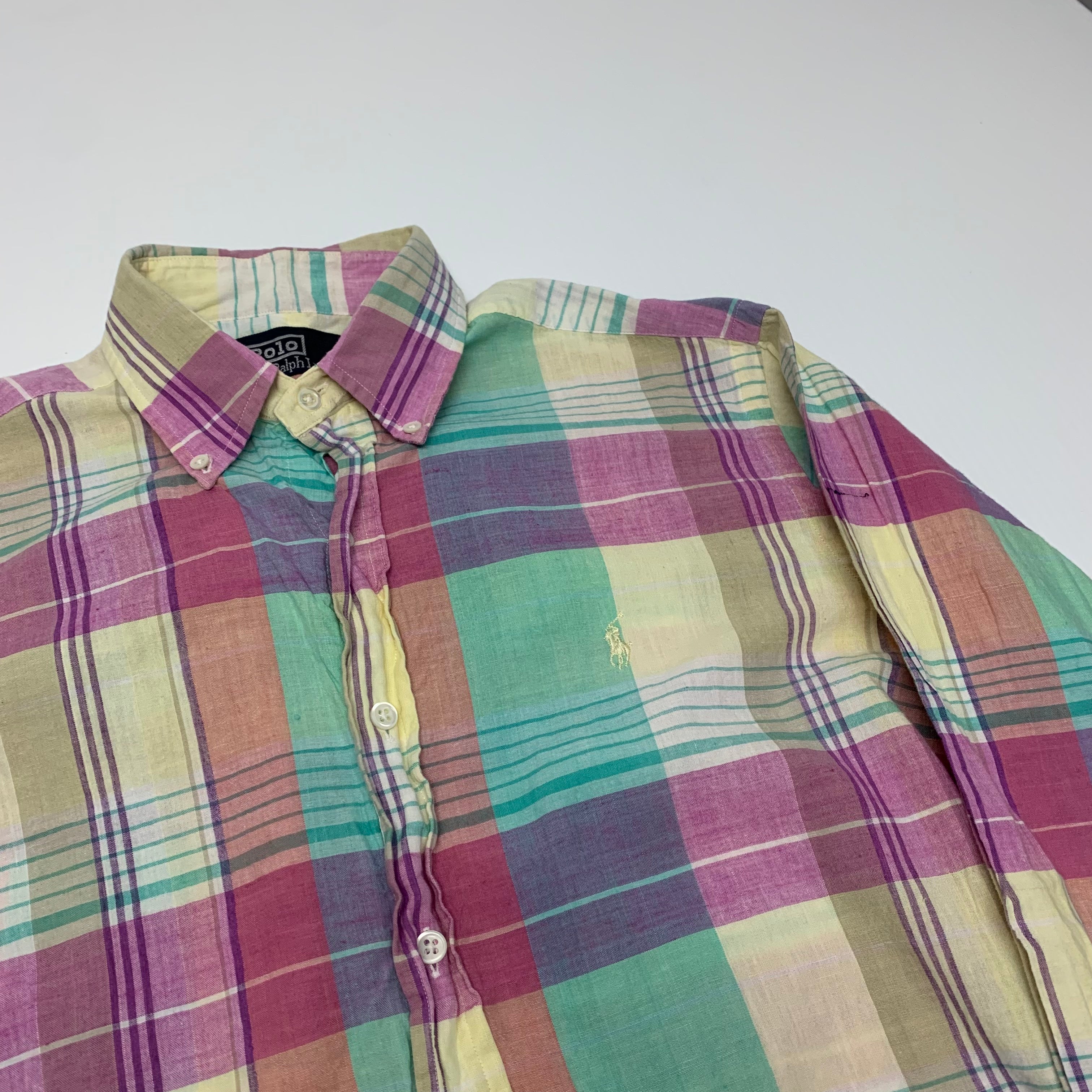 Polo RL Plaid Pastel Button Down M