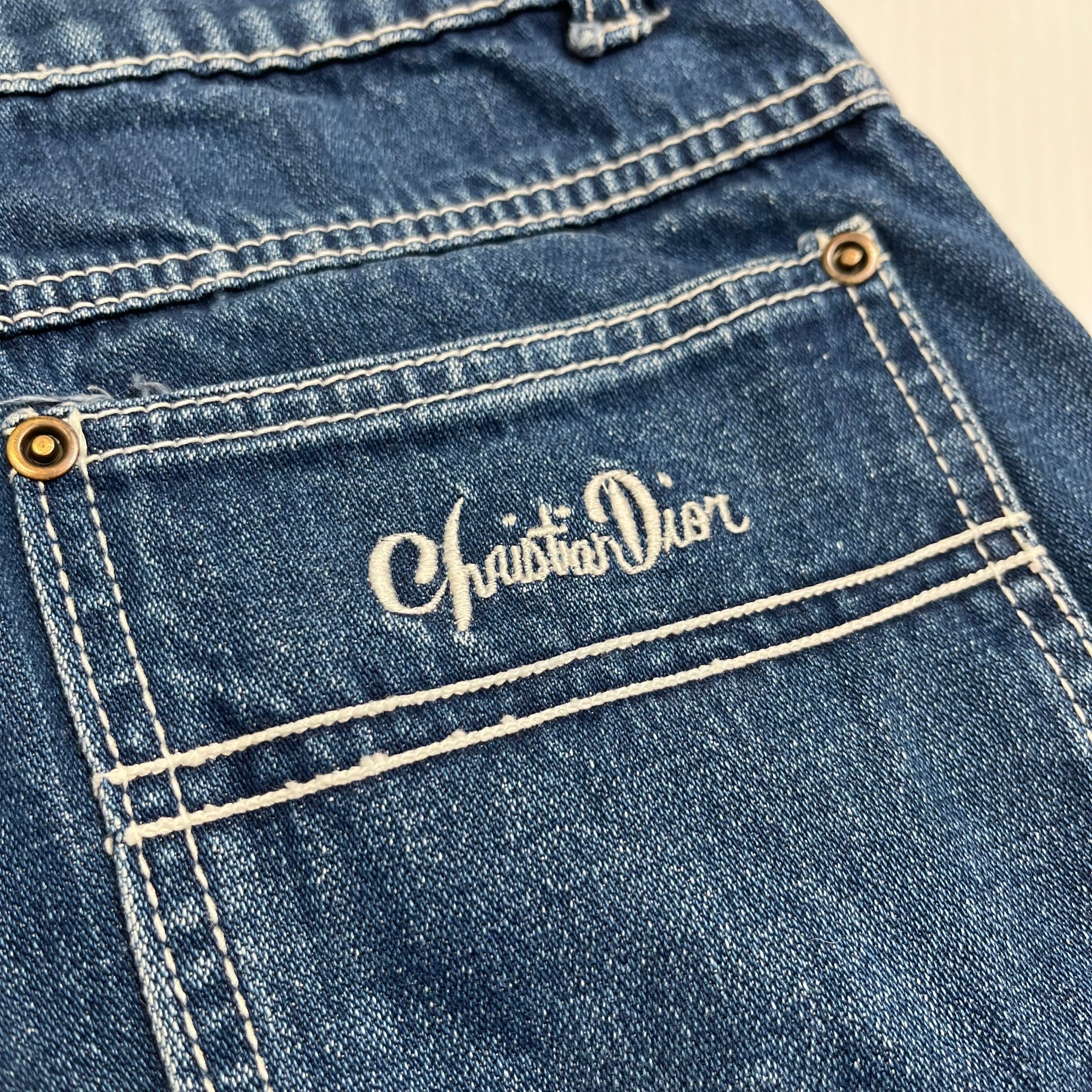 Vintage Christian Dior Denim Capri Shorts 29