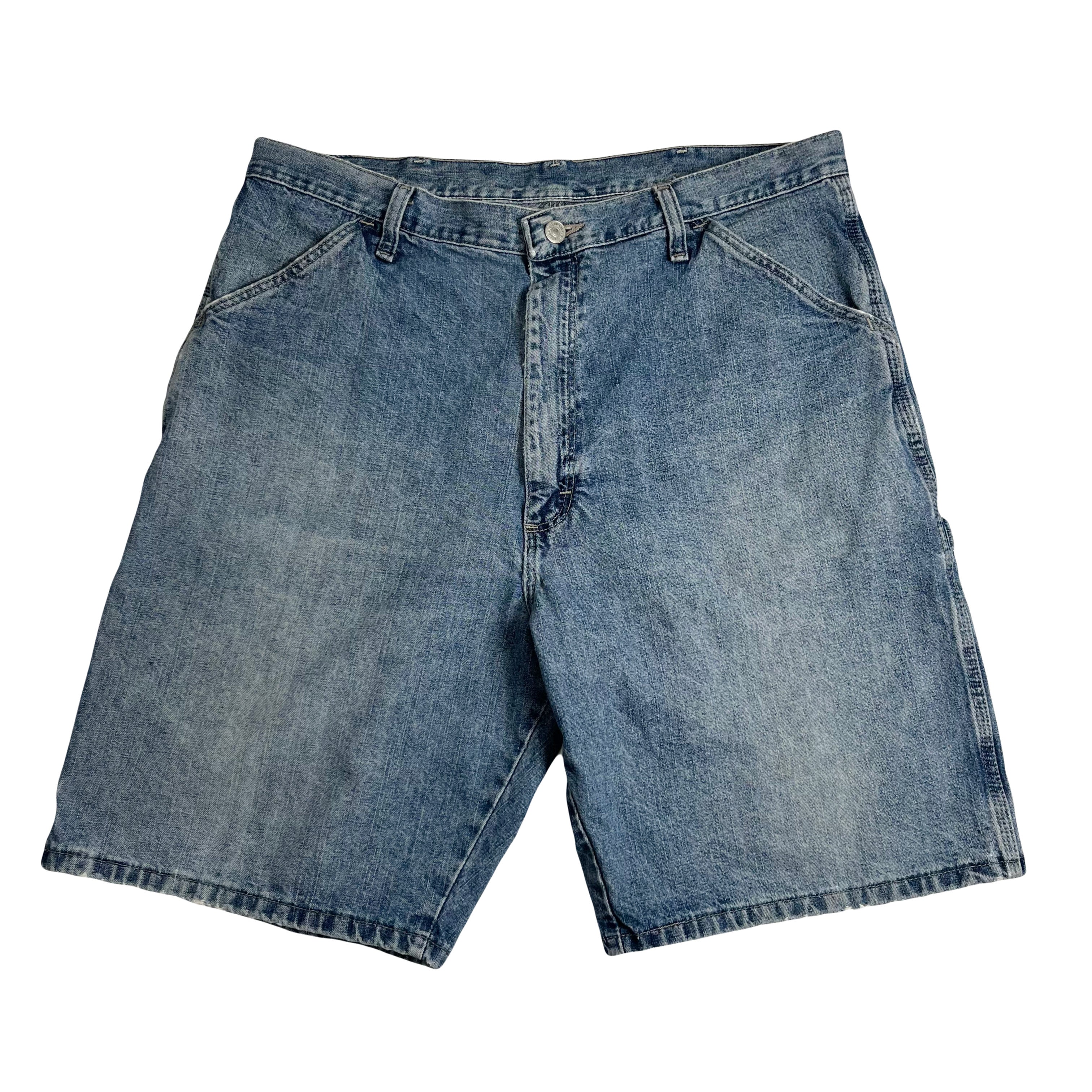 Wrangler Carpenter Medium Wash Denim Shorts 36