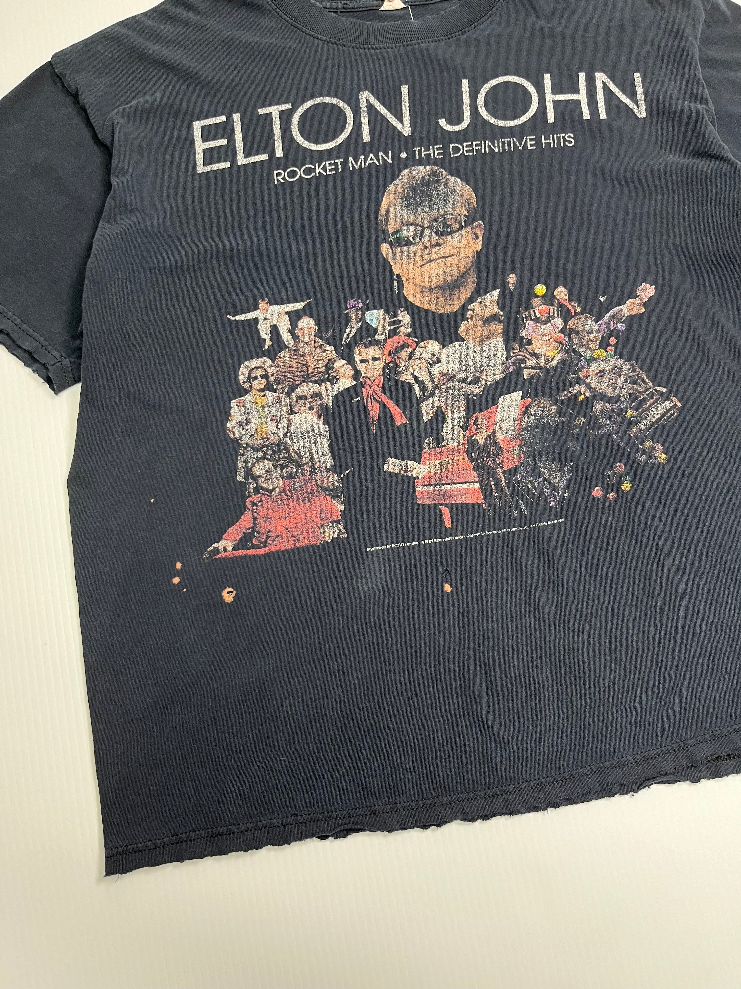 2008 Elton John Distressed Rocket Man Tour Tee XL