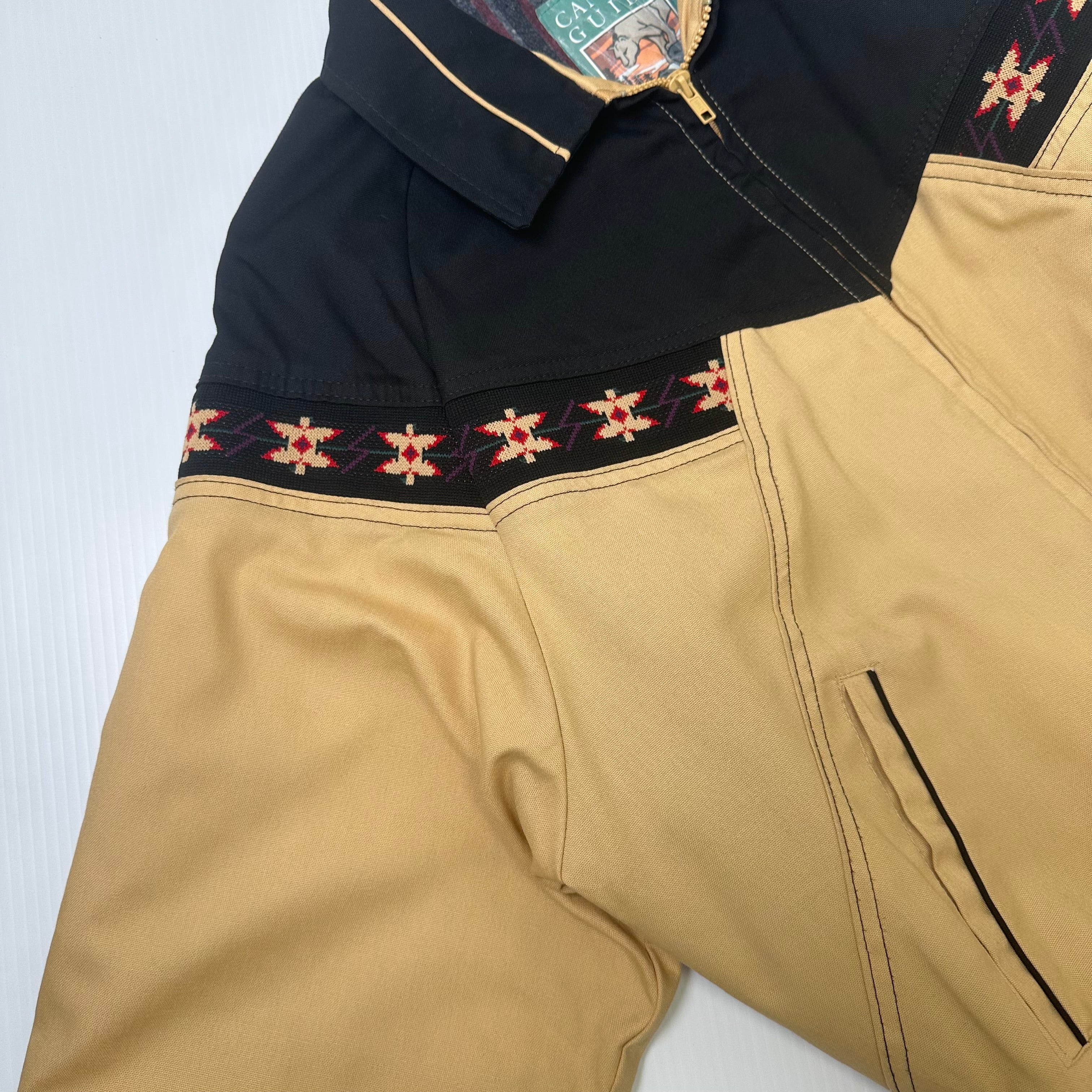 Vintage Canyon Guide Western Pattern Blanket Lined Jacket L