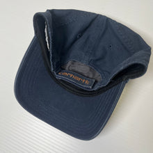Load image into Gallery viewer, Carhartt Logo Navy Strapback Hat
