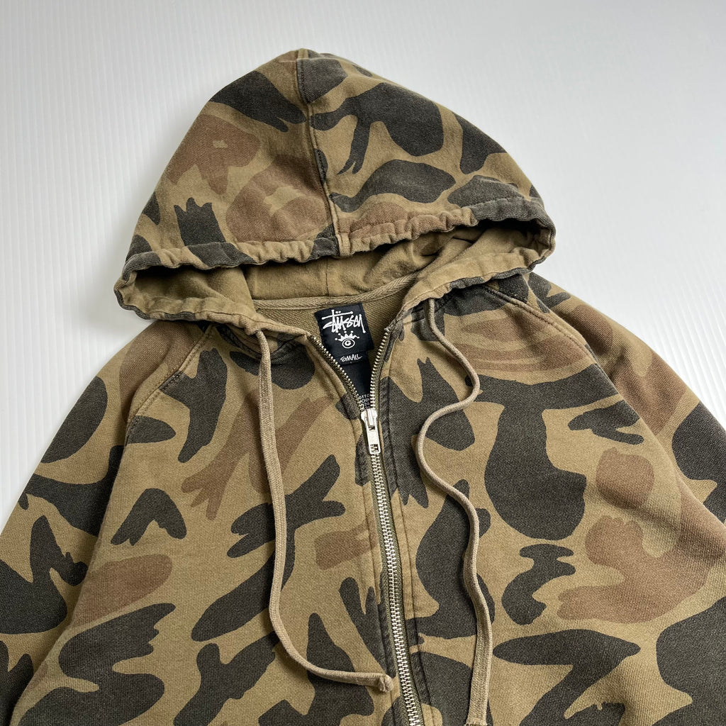 Stussy Camo Pattern Zip Hoodie S