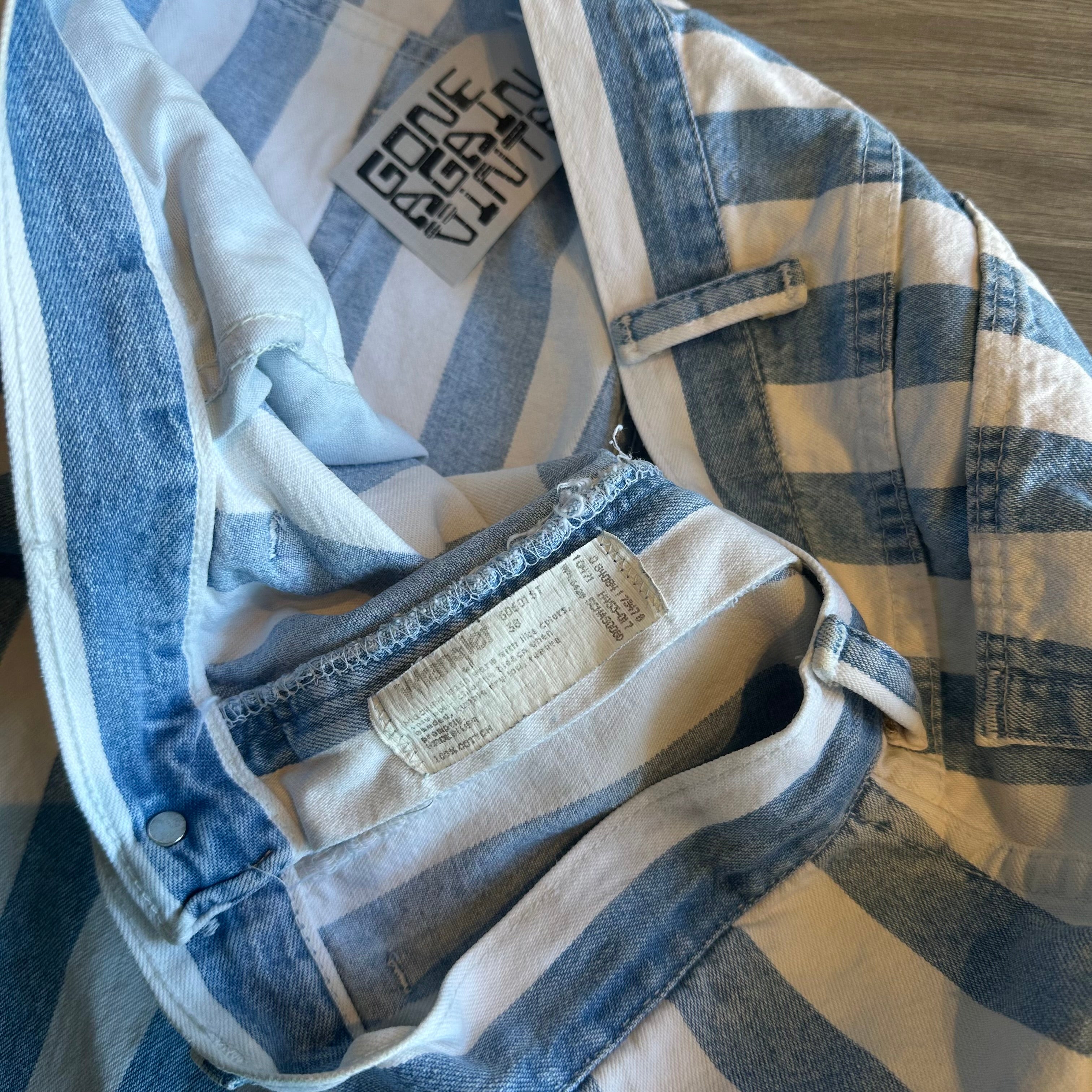 Vintage Wrangler Striped Denim Shorts 38