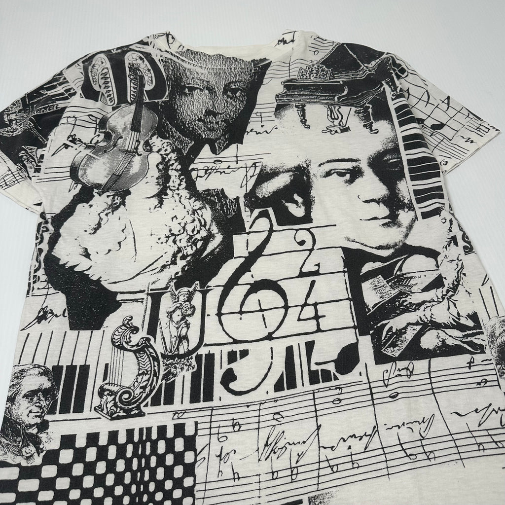 Vintage Contempo Beethoven AOP Music Tee L