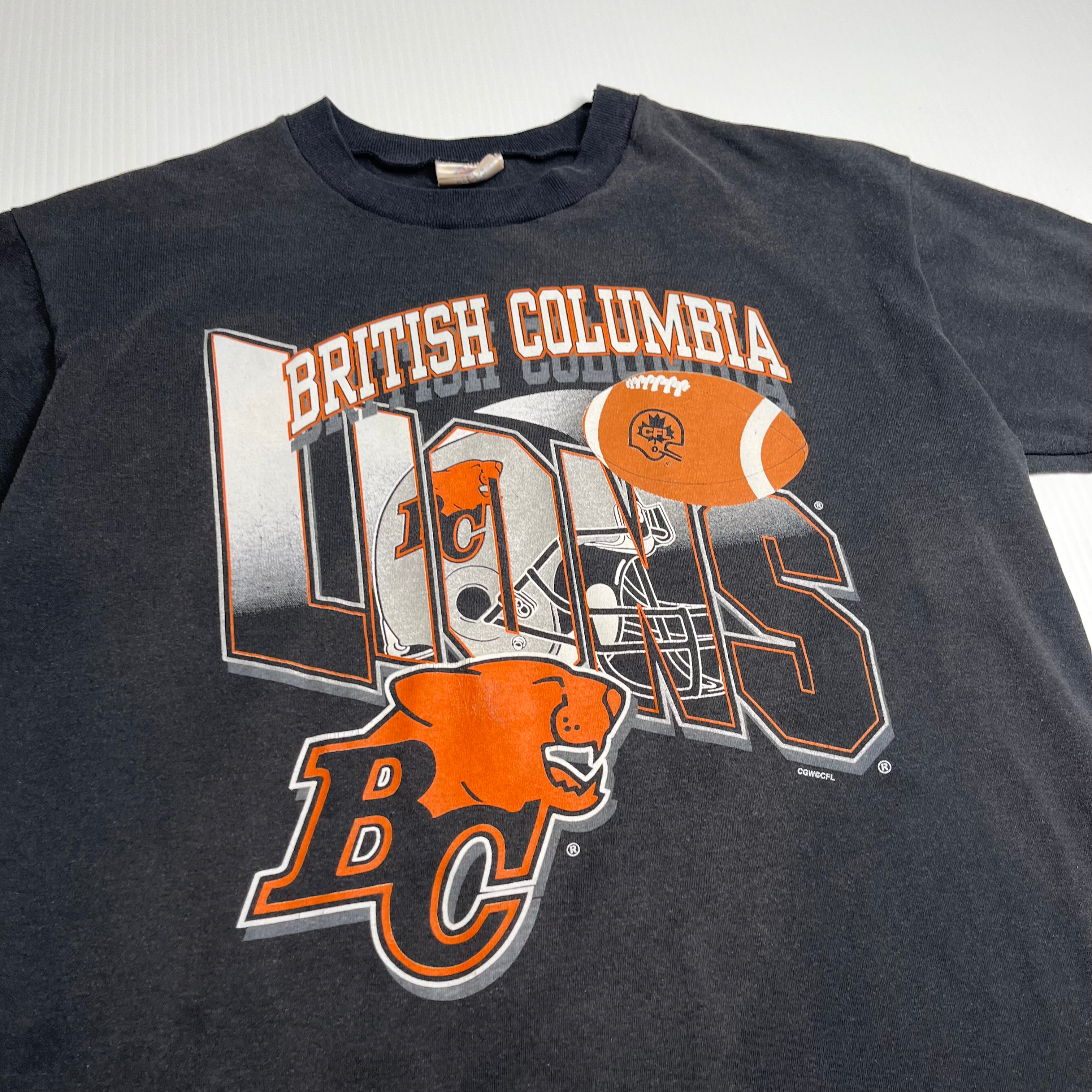 90s CFL BC Lions Graphic Tee Youth XL