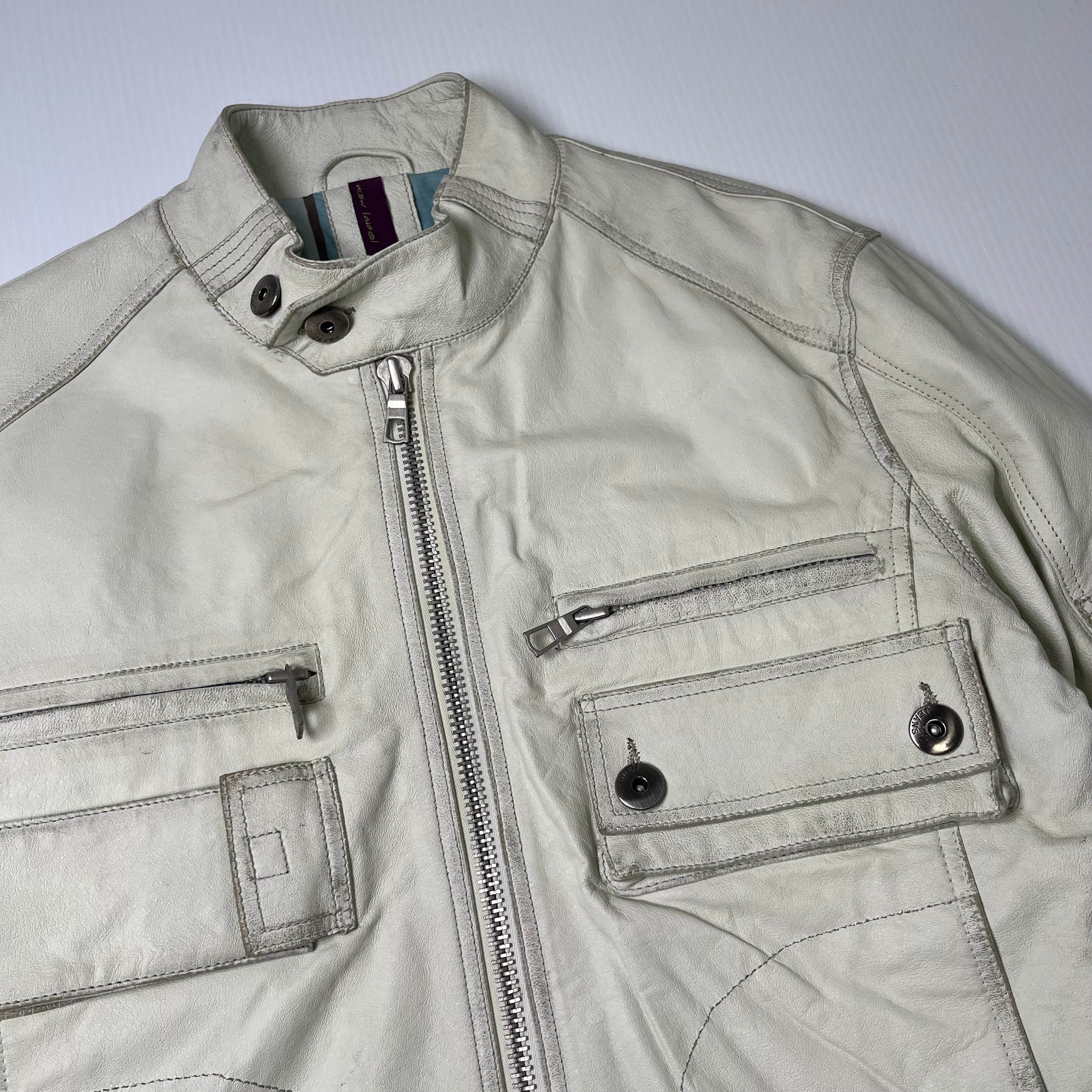 New Label Leather Moto Style Jacket Women's L