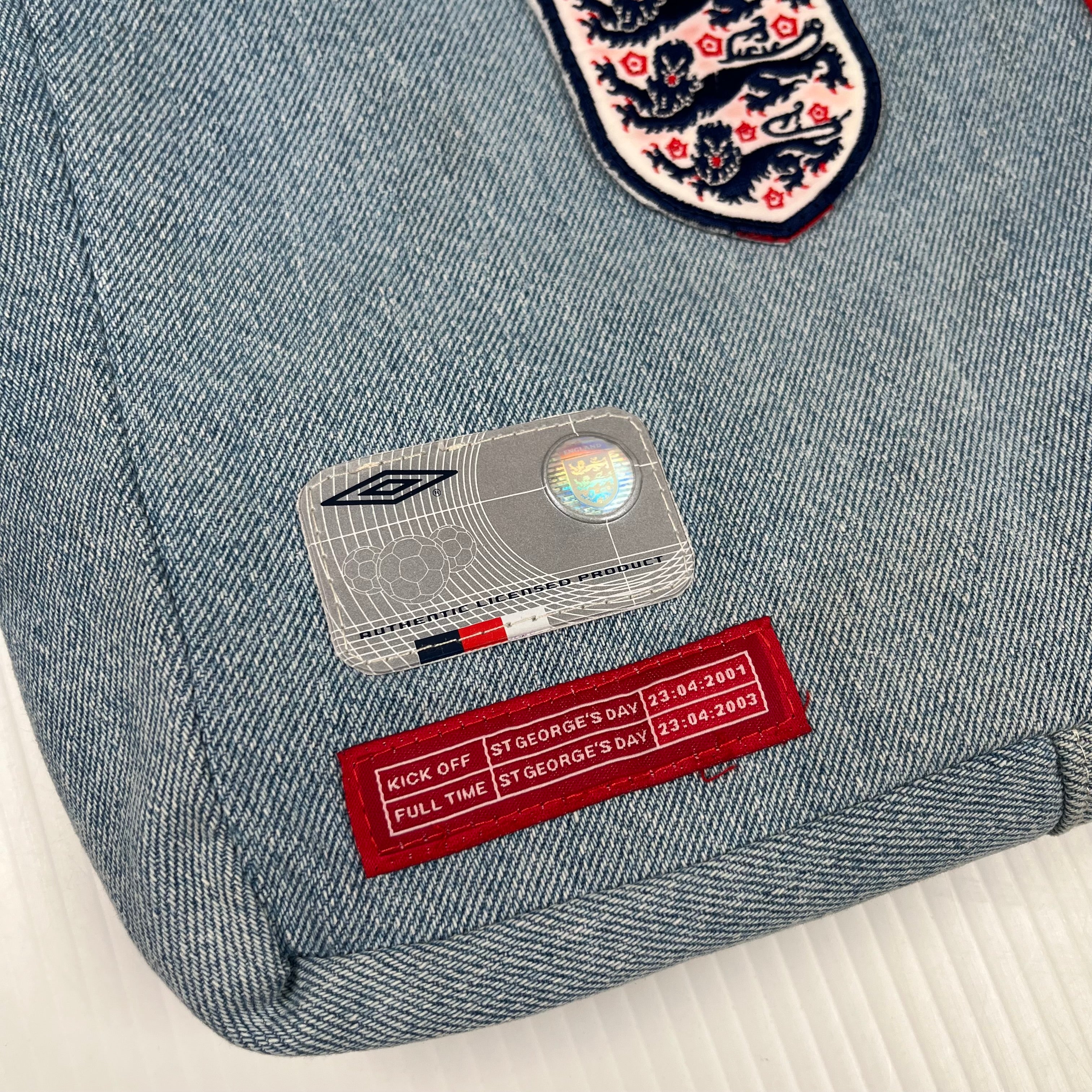 Rework Umbro England Denim Side Bag