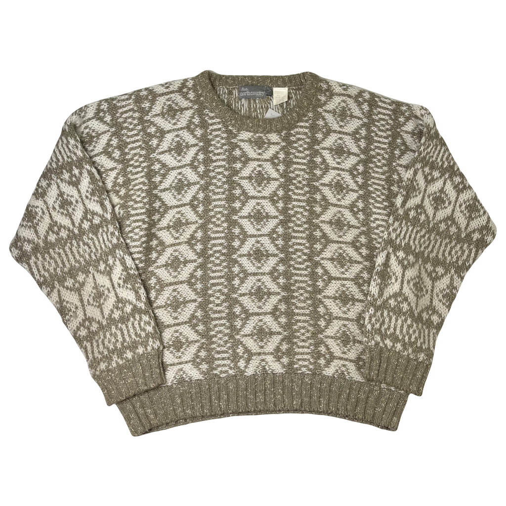 Vintage North Country Pattern Knit Sweater XL