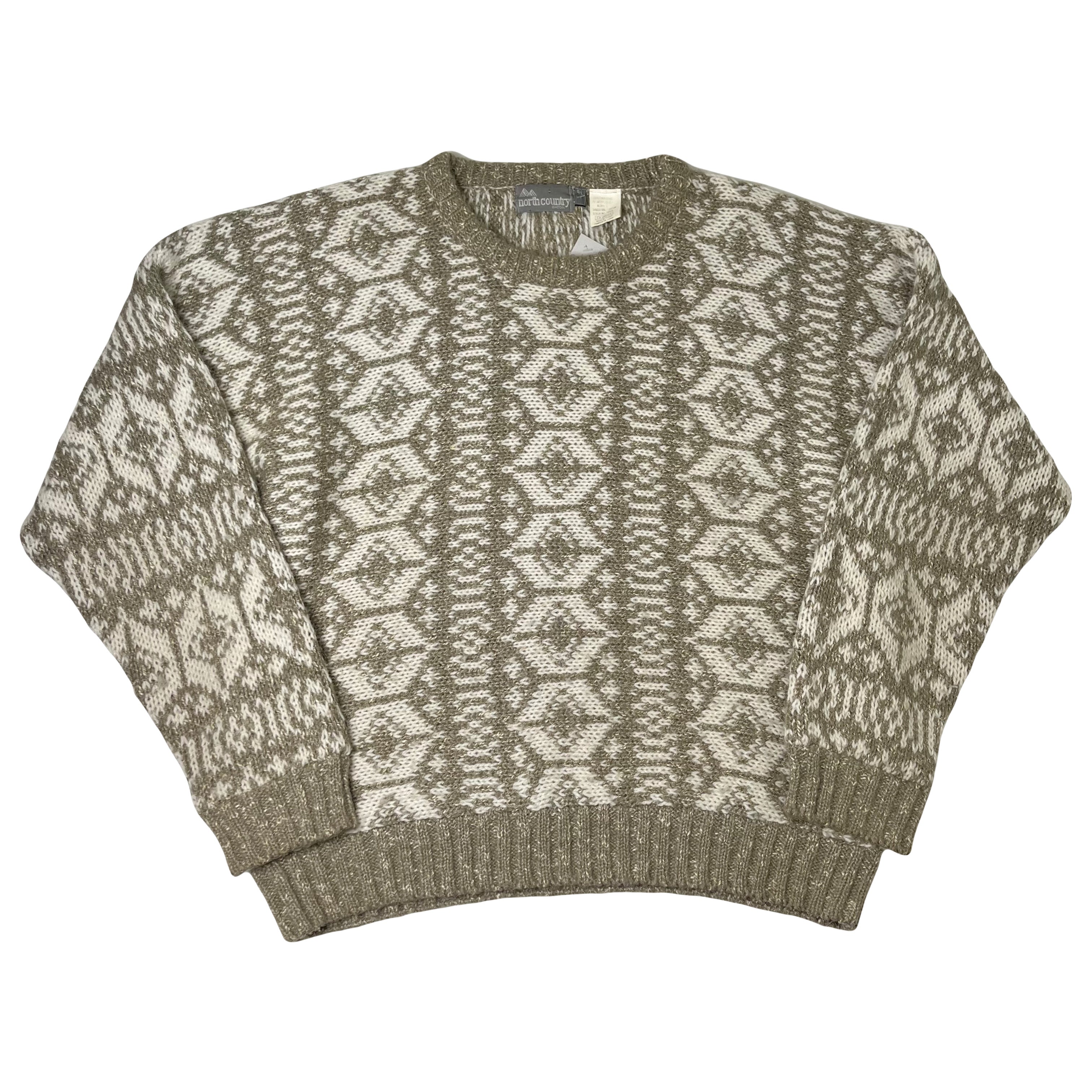 Vintage North Country Pattern Knit Sweater XL