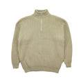 Vintage Brass Plum Ribbed 1/4 Zip Sweater L