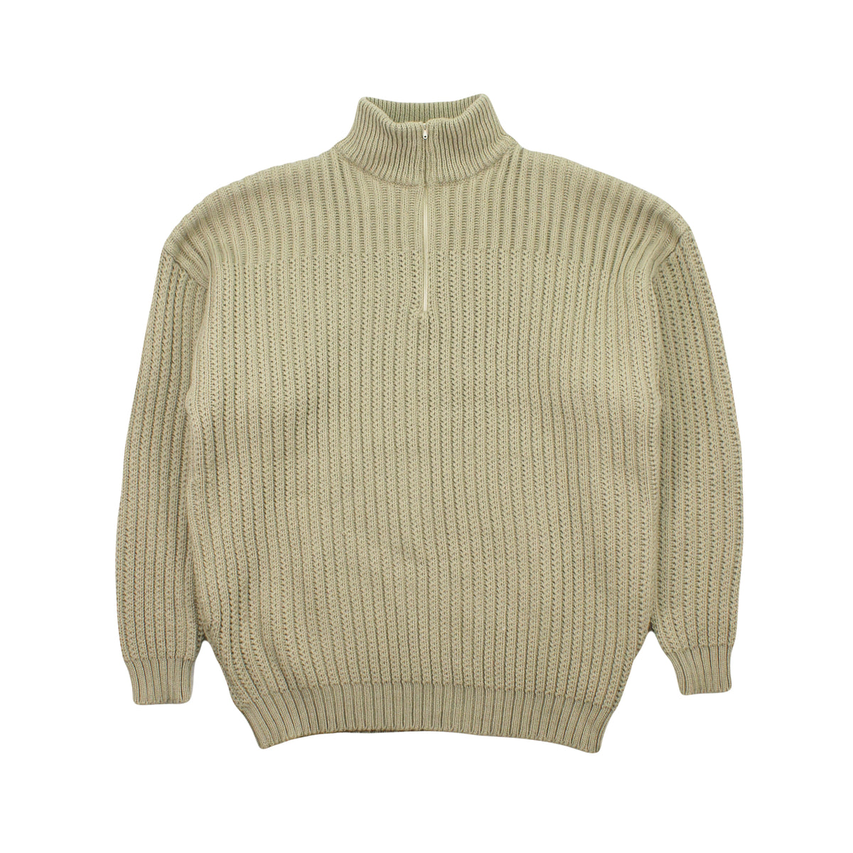 Vintage Brass Plum Ribbed 1/4 Zip Sweater L