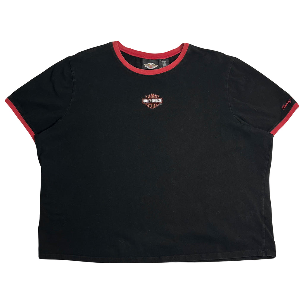 Harley Davidson Mini Logo Ringer Tee Women's XXL