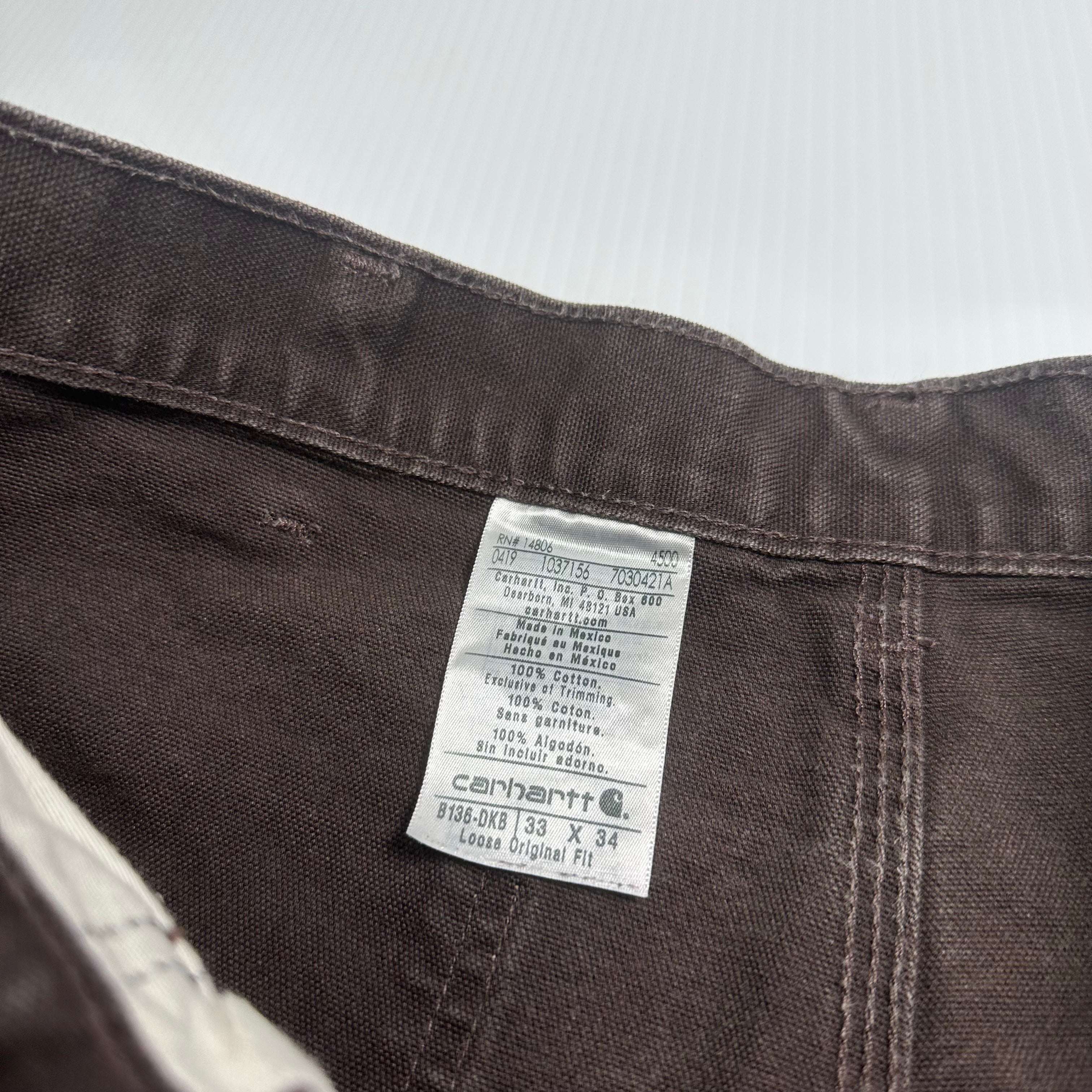Vintage Carhartt Faded Double Knee Denim 32x33