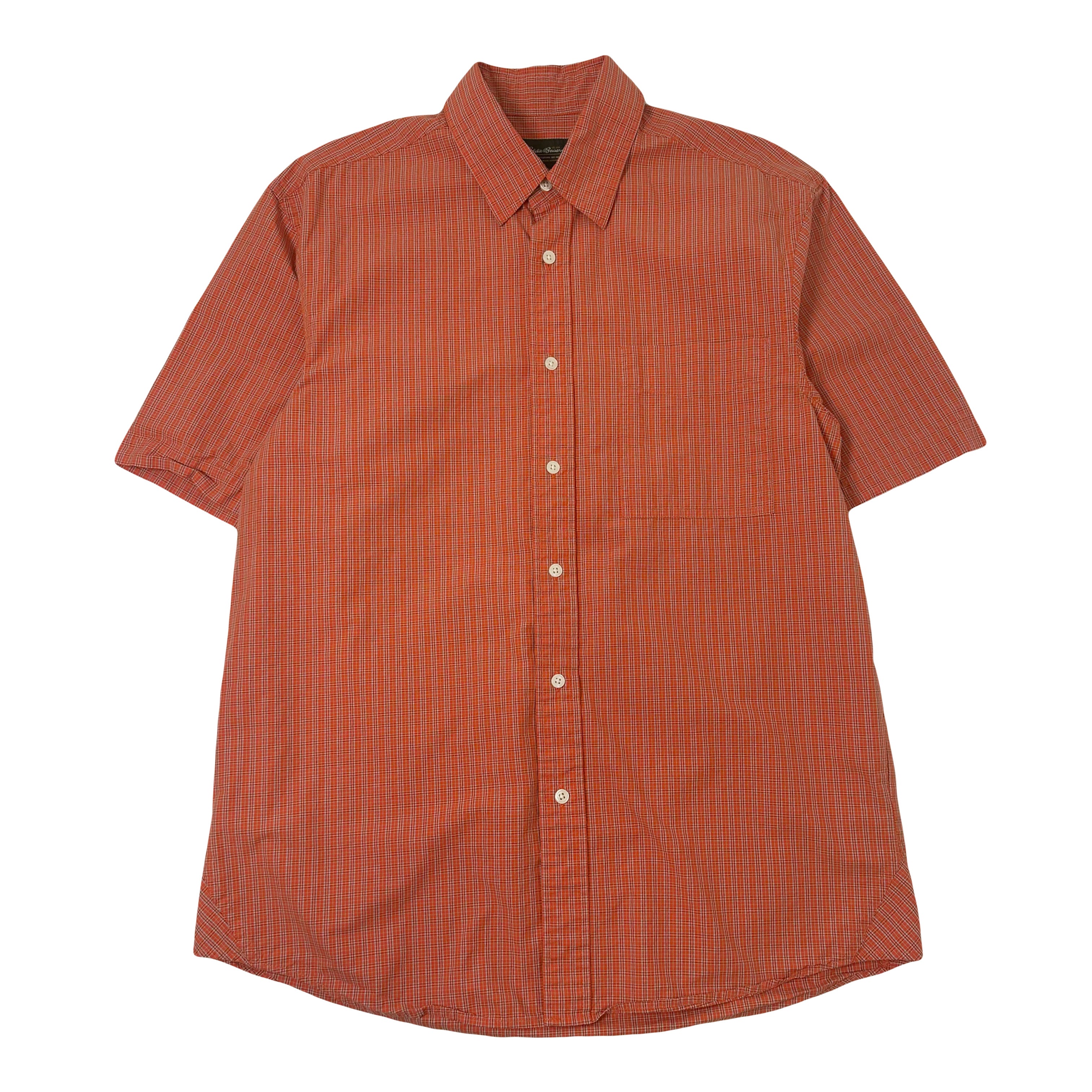 Eddie Bauer Plaid Short Sleeve Button Up M