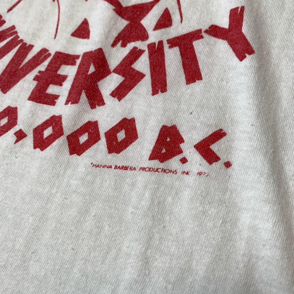 1970s Flintstones Bedrock City University Graphic Tee M