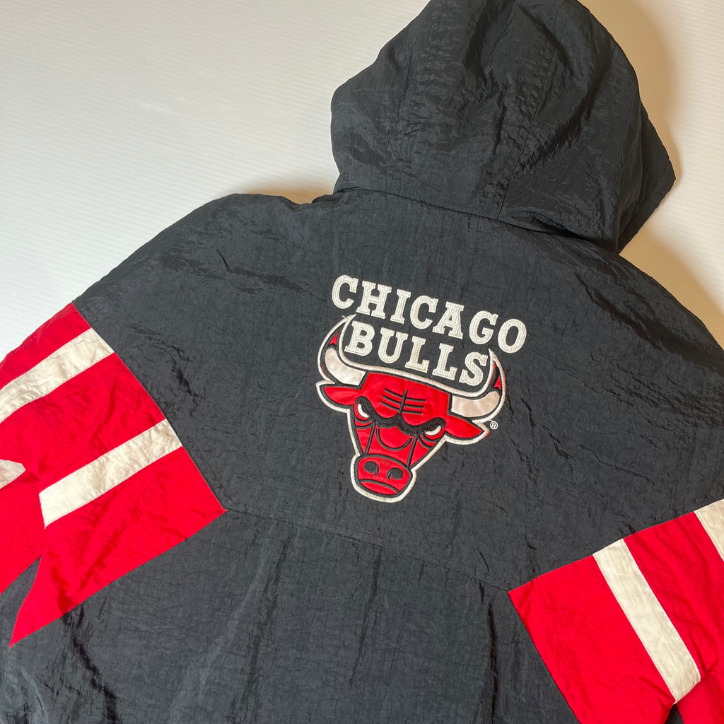 Vintage Starter Chicago Bulls 1/4 Zip Puffer Jacket Women's L