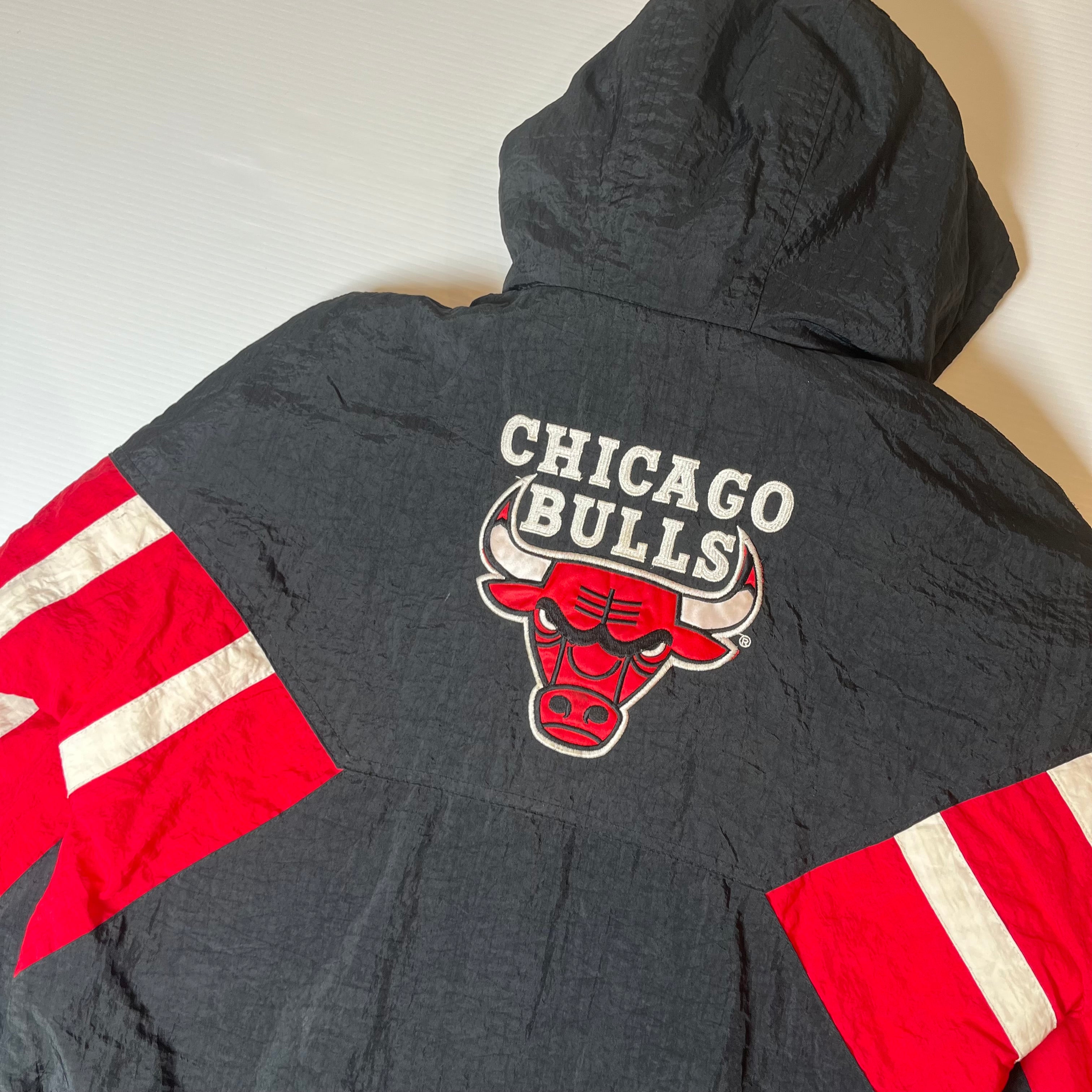 Vintage Starter Chicago Bulls 1/4 Zip Puffer Jacket Women's L