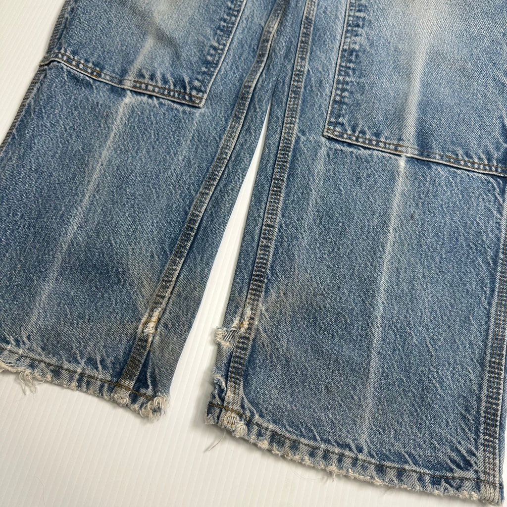 Vintage Carhartt Faded Light Wash Denim Double Knee 30x31.5