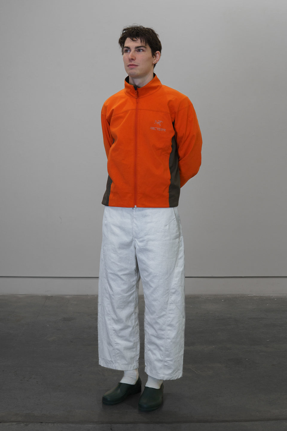 Rework Cotton Barrel Baggy Pants Cream 27-32