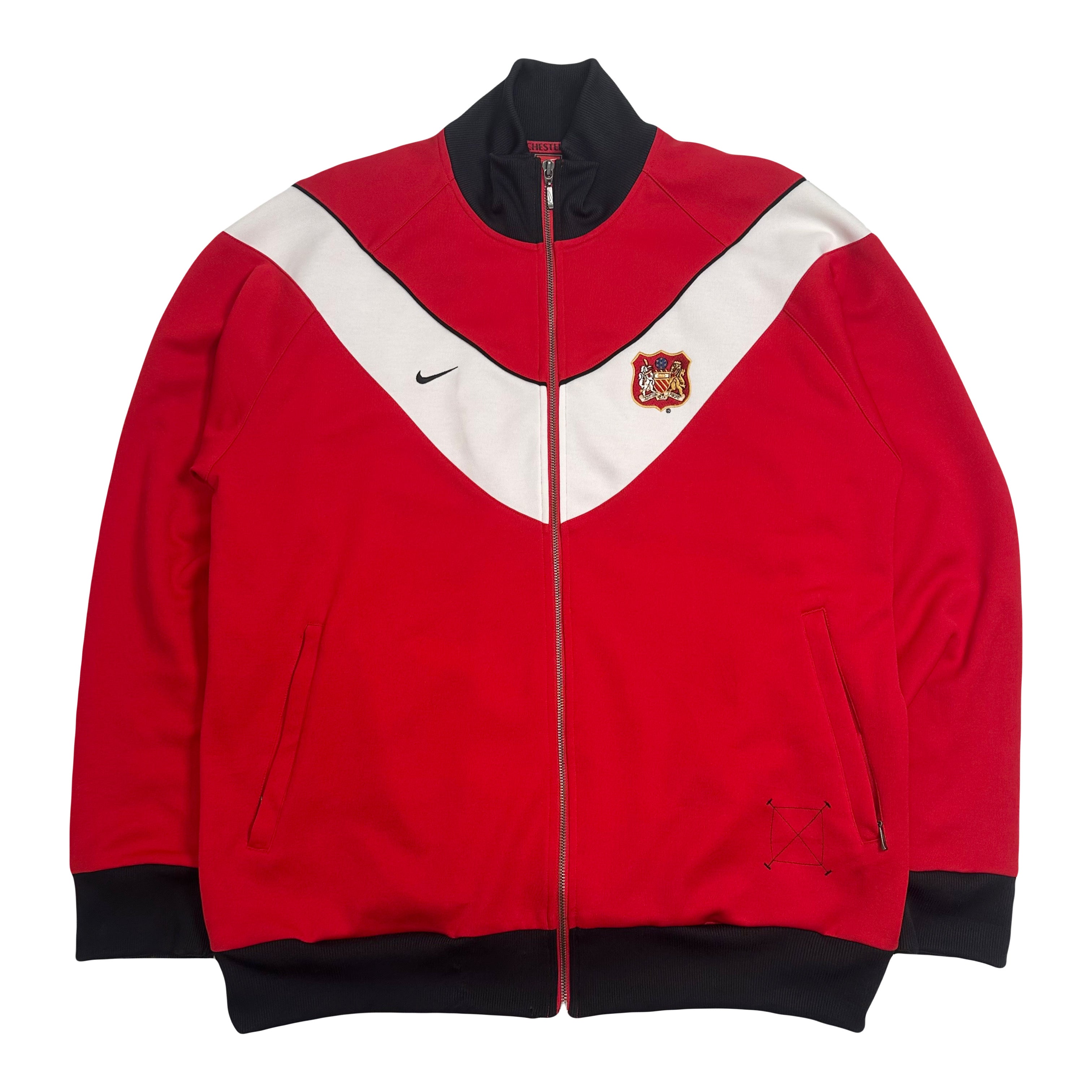 2000s Nike Manchester United Crest Logo Zip Track Jacket XL