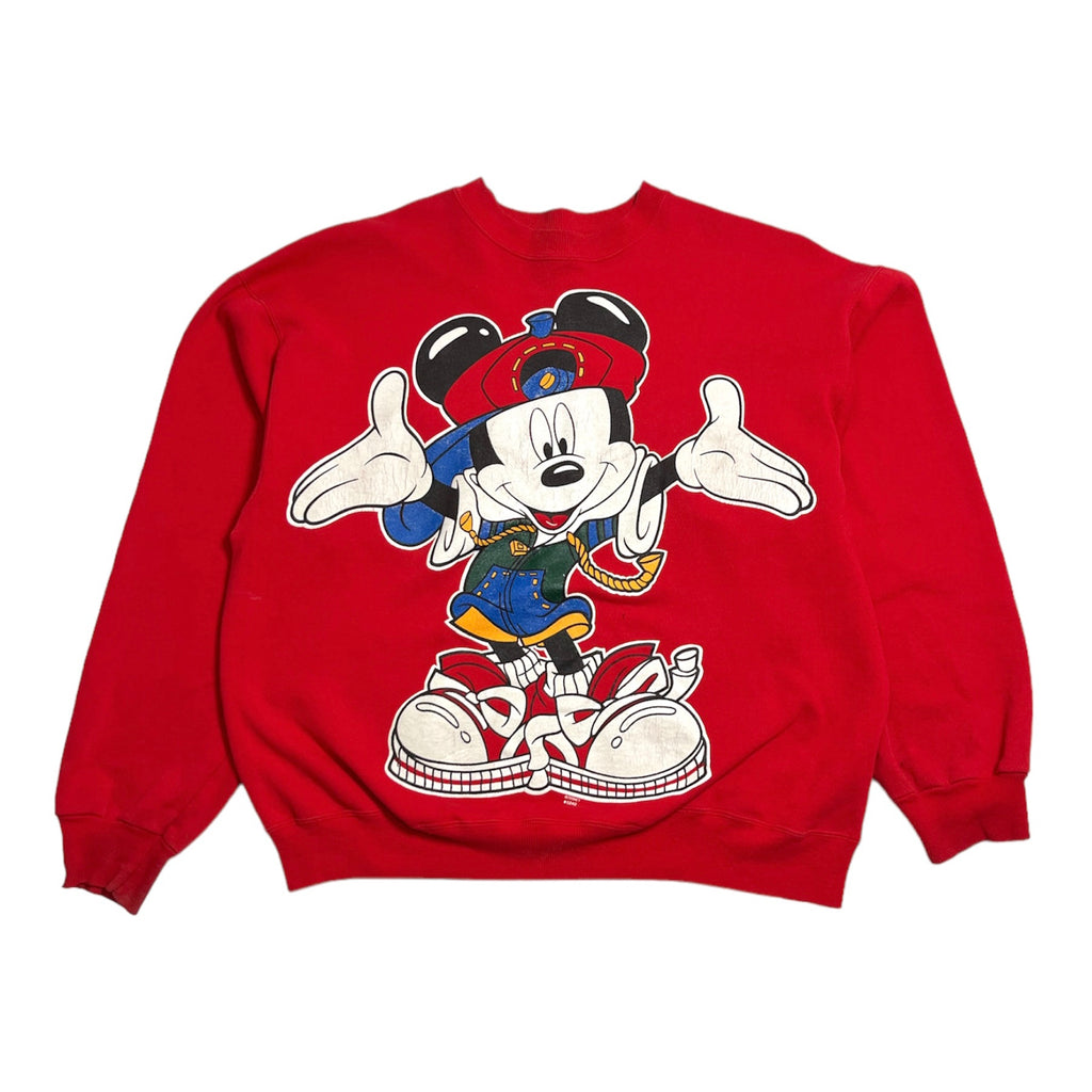 90s Mickey Street Style Graphic Crewneck L
