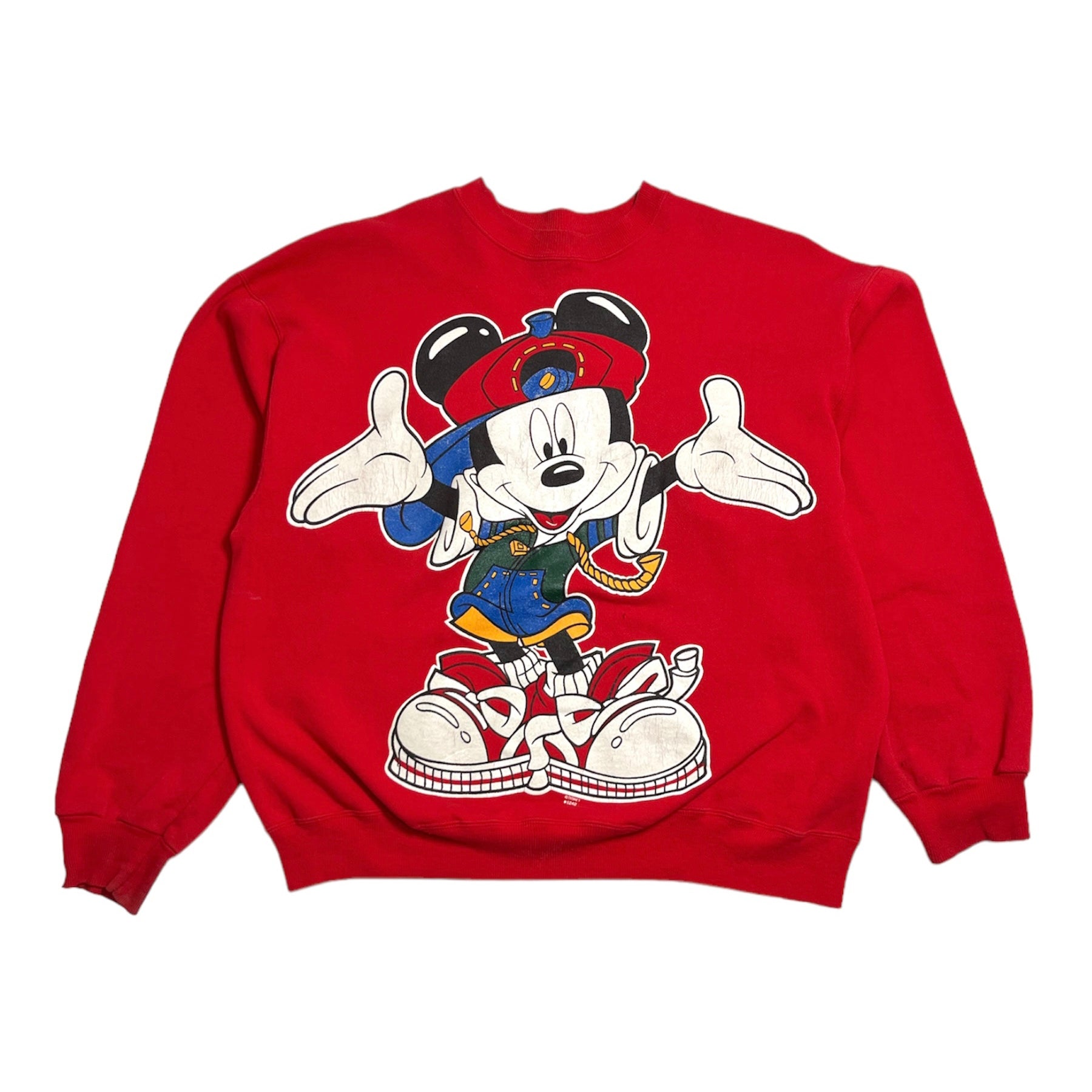 90s Mickey Street Style Graphic Crewneck L