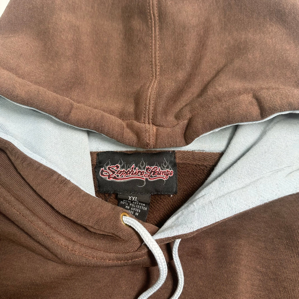 Y2K Sapphire Lounge Embroidered Hoodie XXL