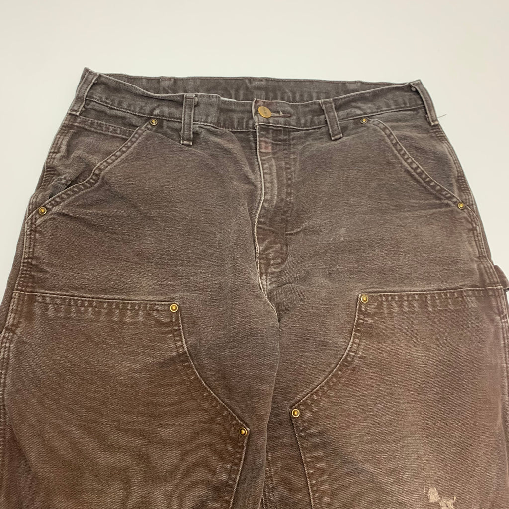 Carhartt Faded Brown Double Knee Denim 32x34 0316