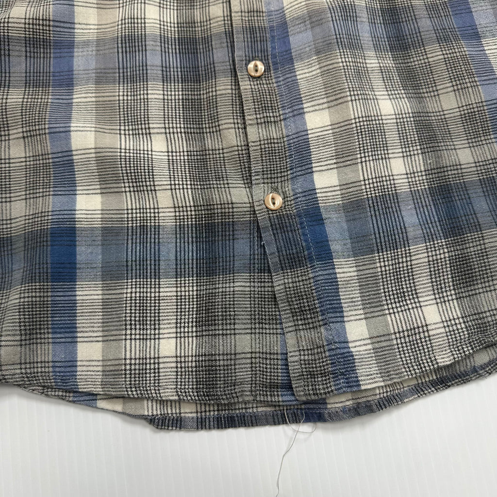 Vintage Sargent Pepper Plaid Short Sleeve Button Up L