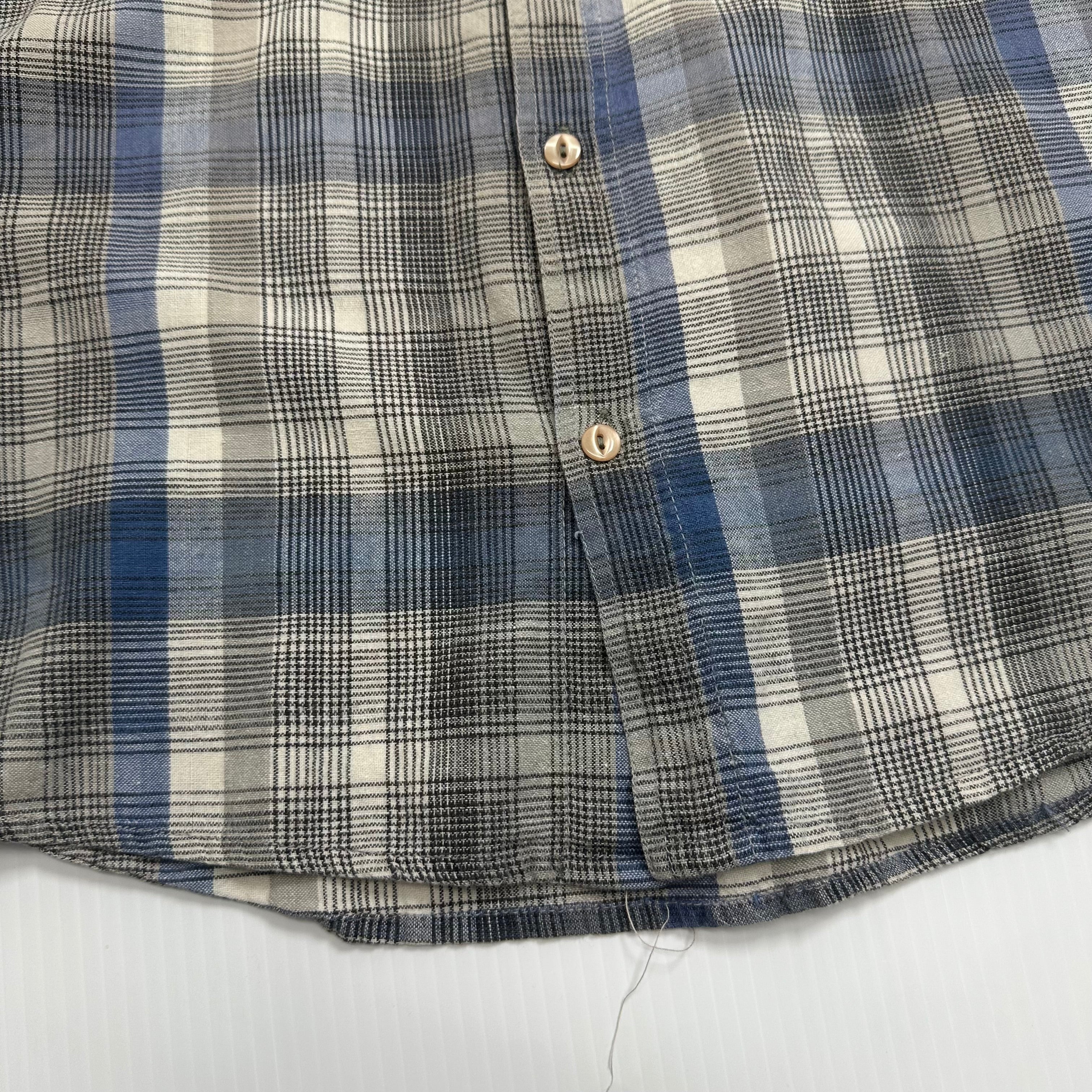 Vintage Sargent Pepper Plaid Short Sleeve Button Up L