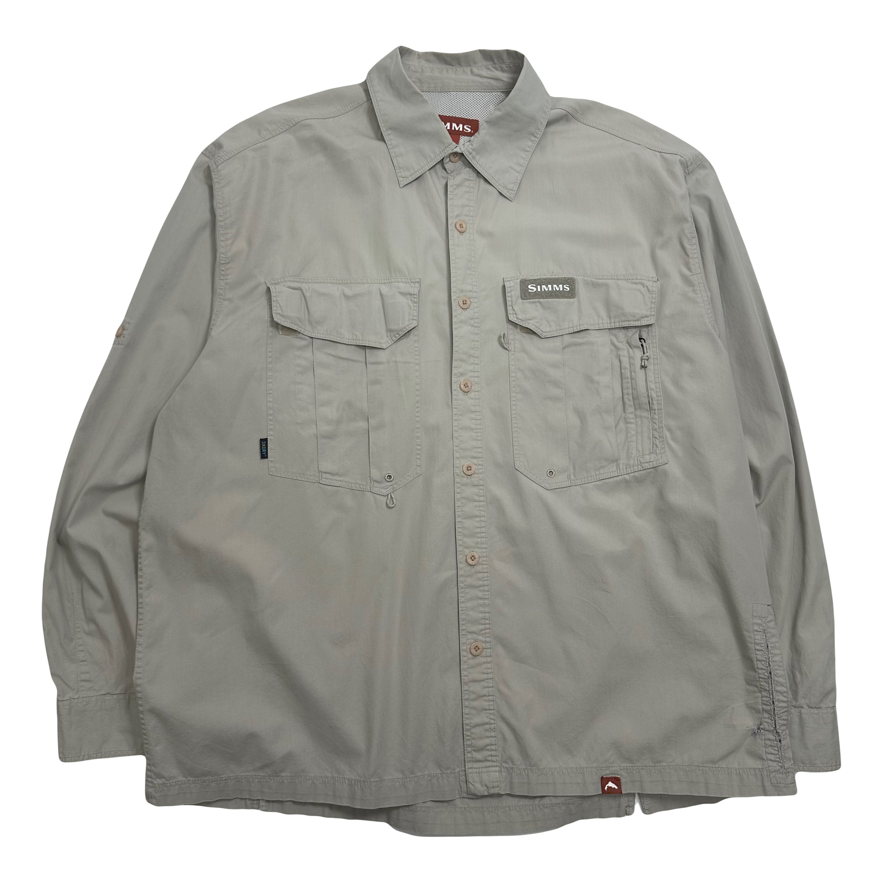Simms Fishing Gear Tactical Button Up Shirt L