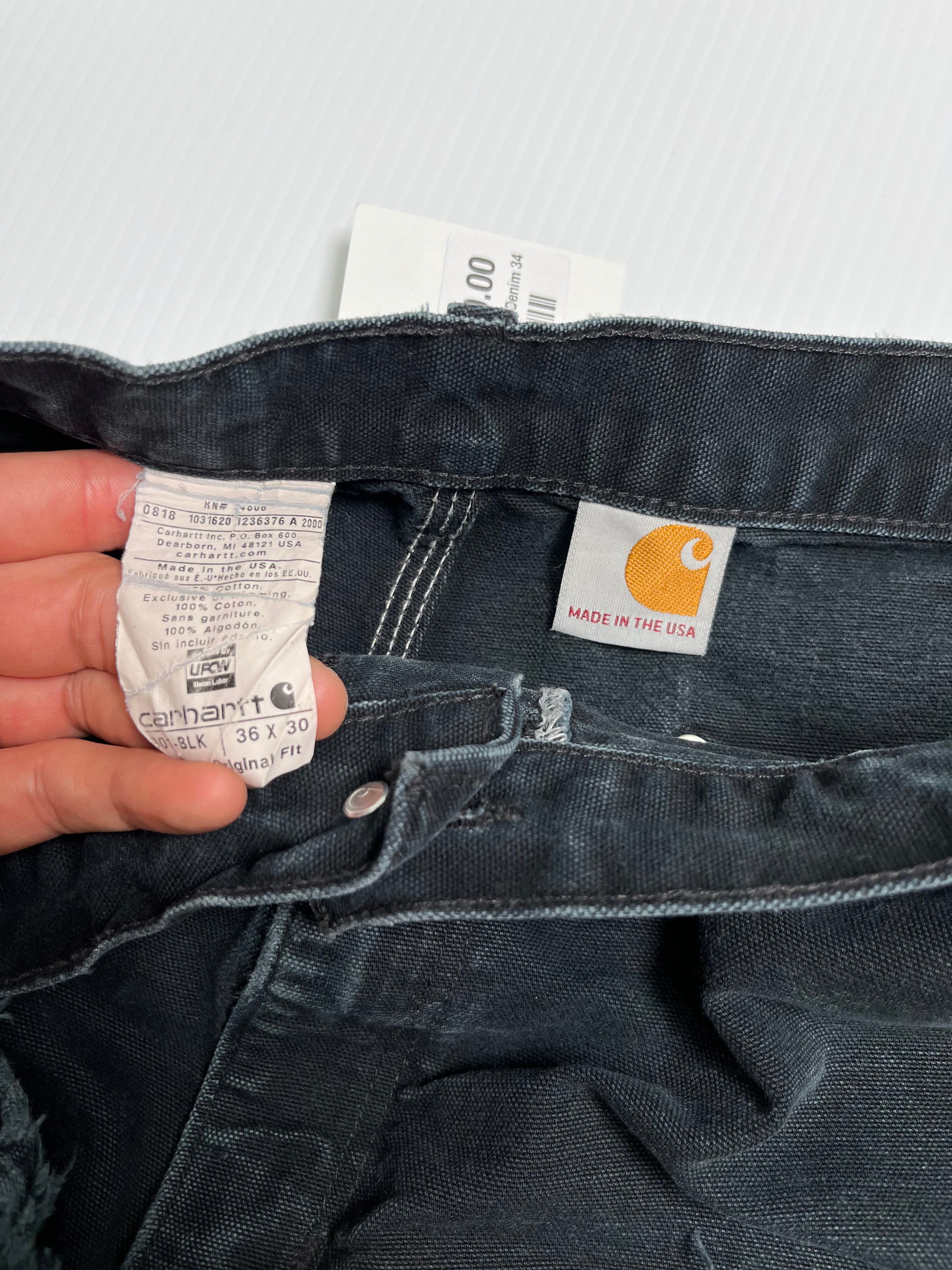 Vintage Faded Carhartt Double Knee Pants 34