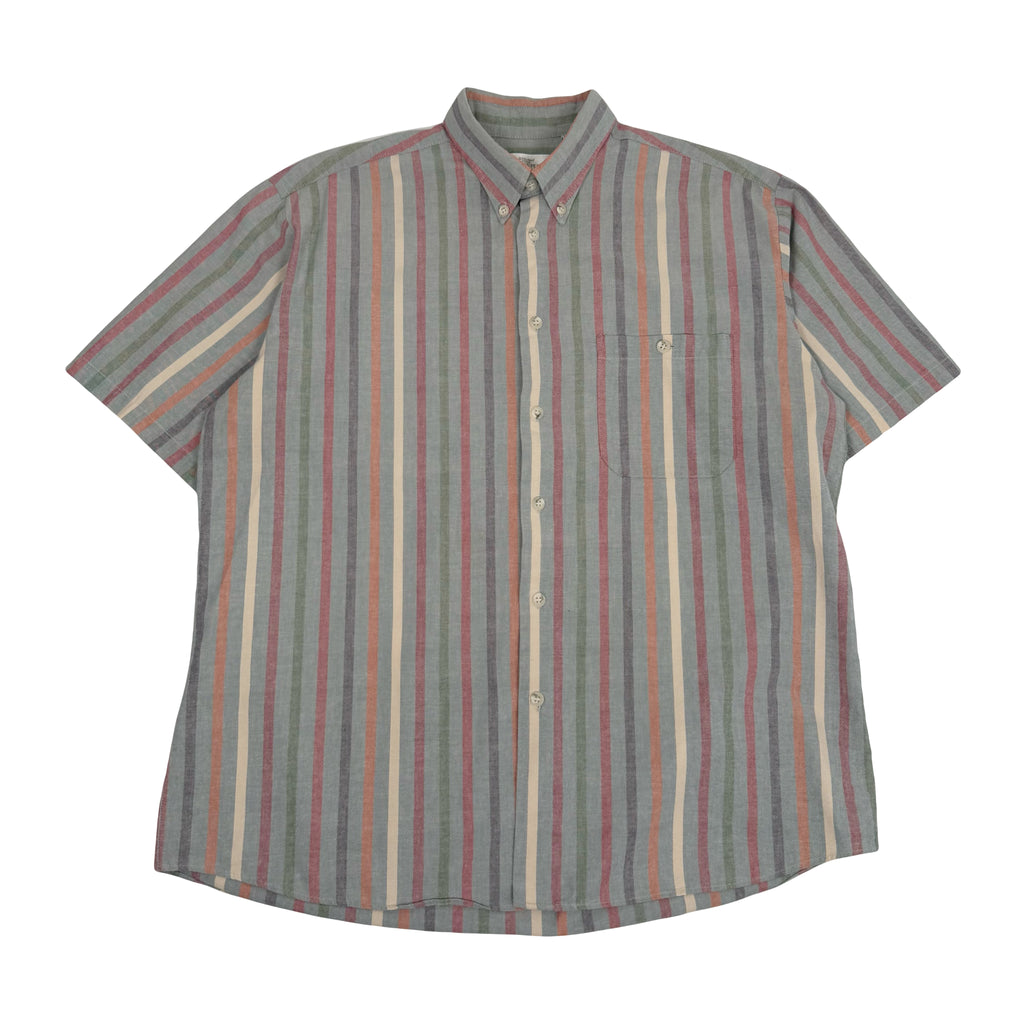 Vintage Marks & Spencer Striped Short Sleeve Shirt L