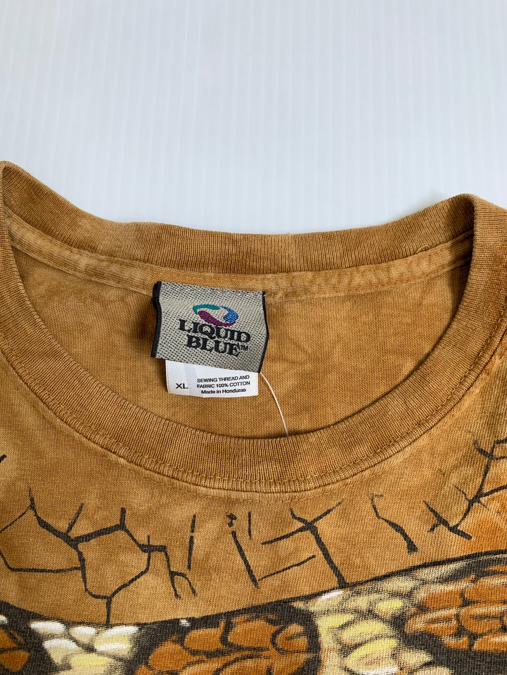 Vintage Liquid Blue RattleSnake Tarantula AOP Tee XL