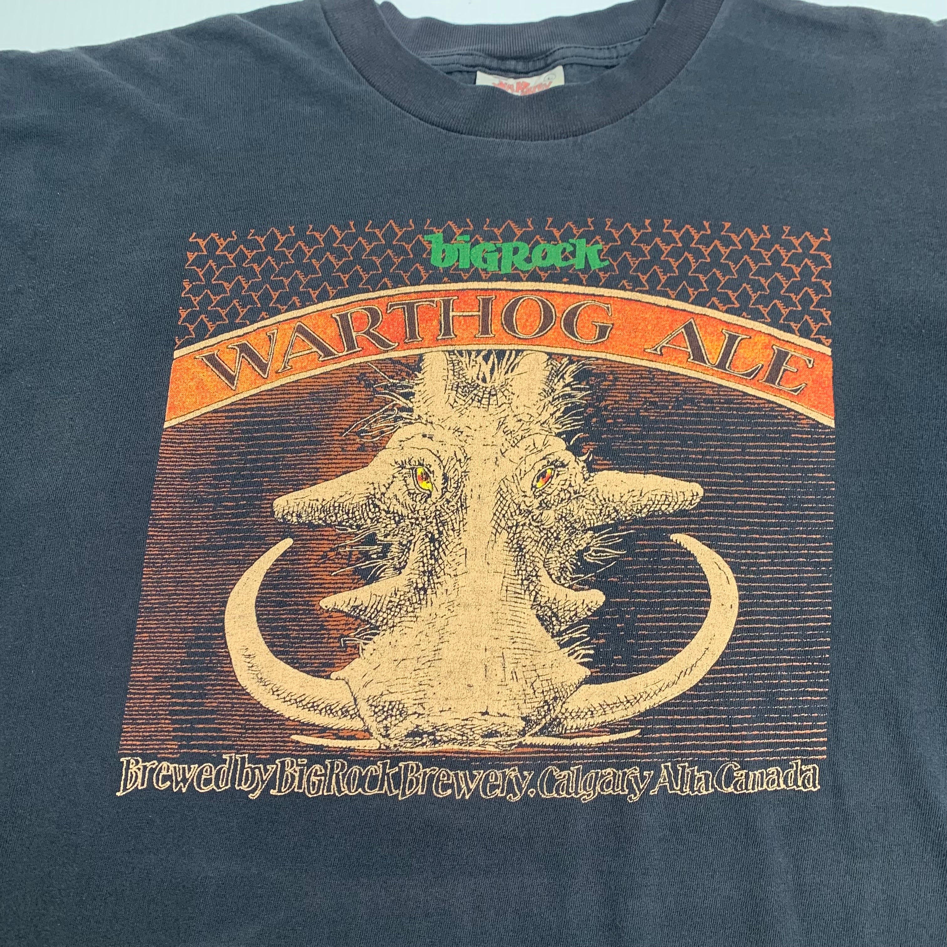 Vintage Bigrock Warthog Ale Faded Tee L