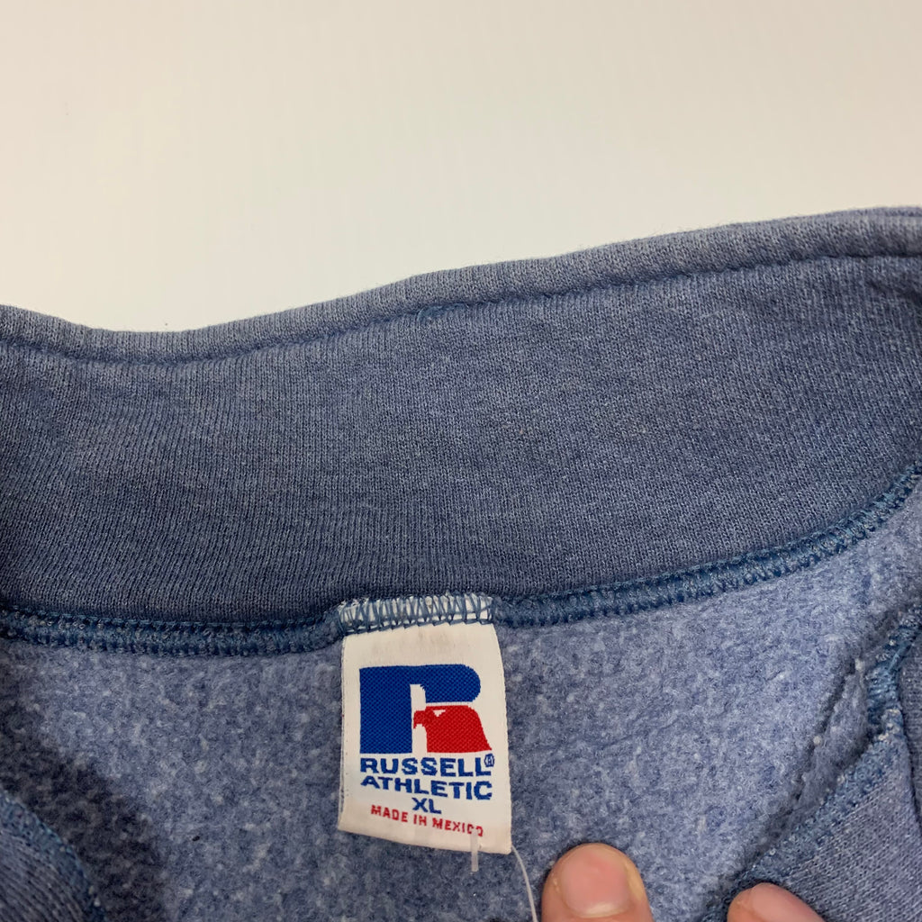 Blank Faded Russell Quarter Zip XL