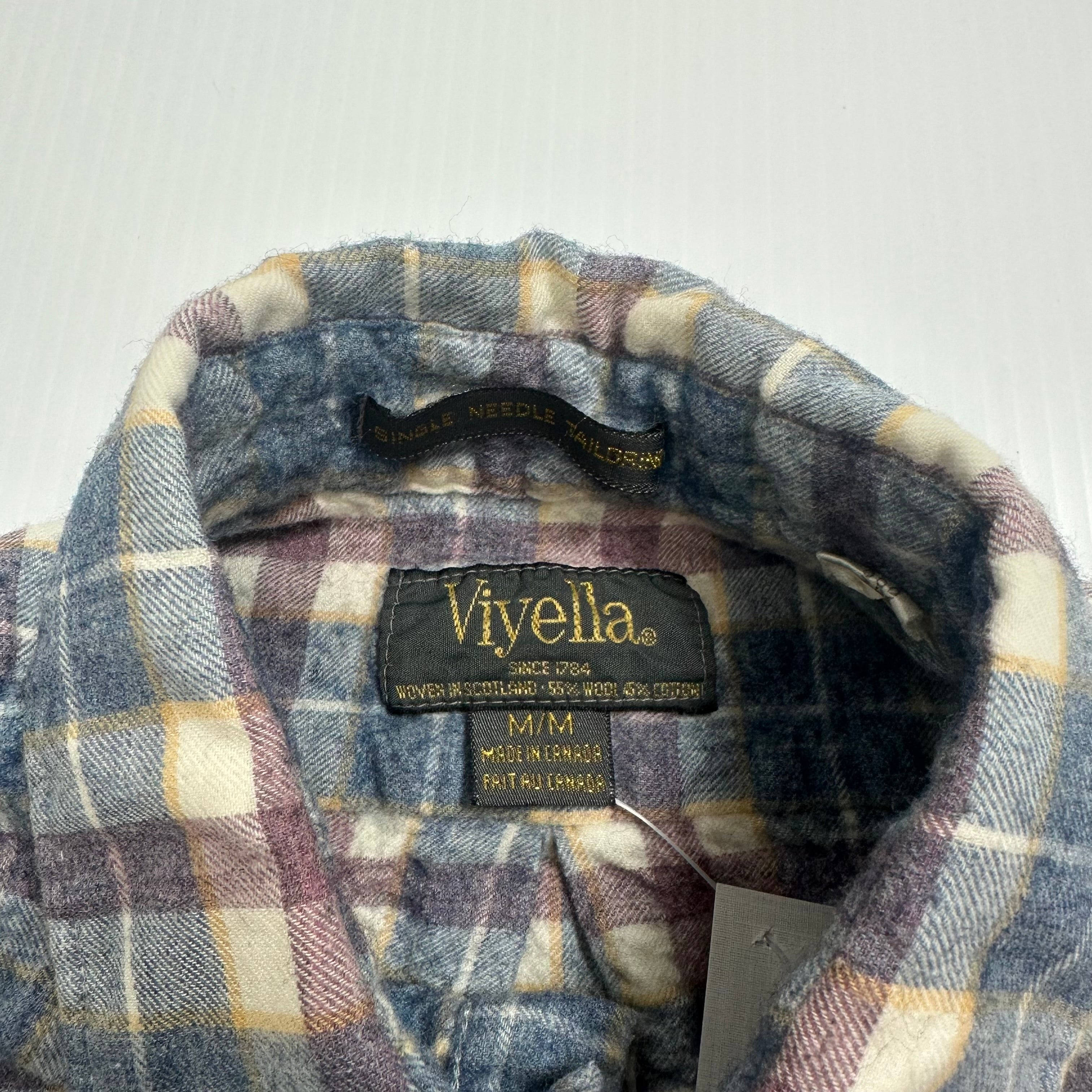 Vintage Viyella Wool Blend Button Up Shirt M