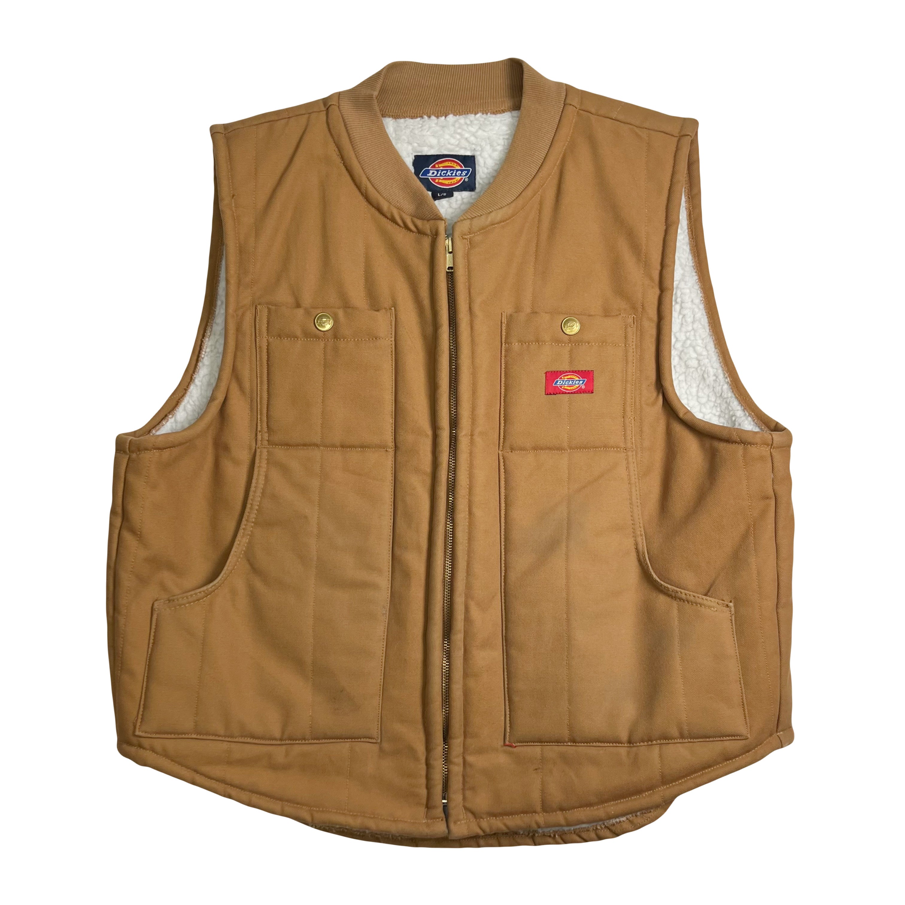 Vintage Dickies Sherpa Lined Work Vest L